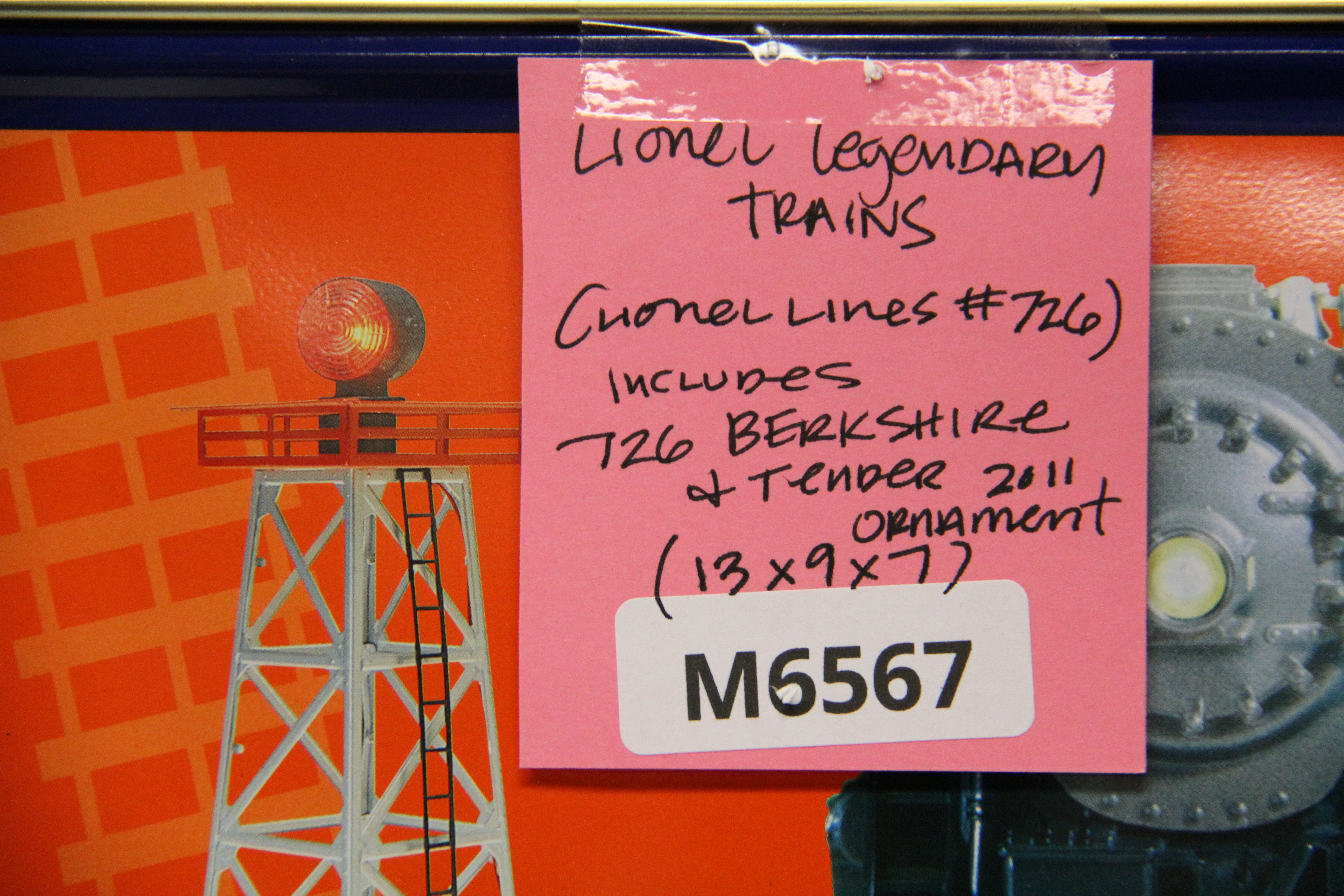 Large Lionel Legendary Trains Tin with Lionel Lines 726 Berkshire Steam & Tender Ornaments inside-Second hand-M6567