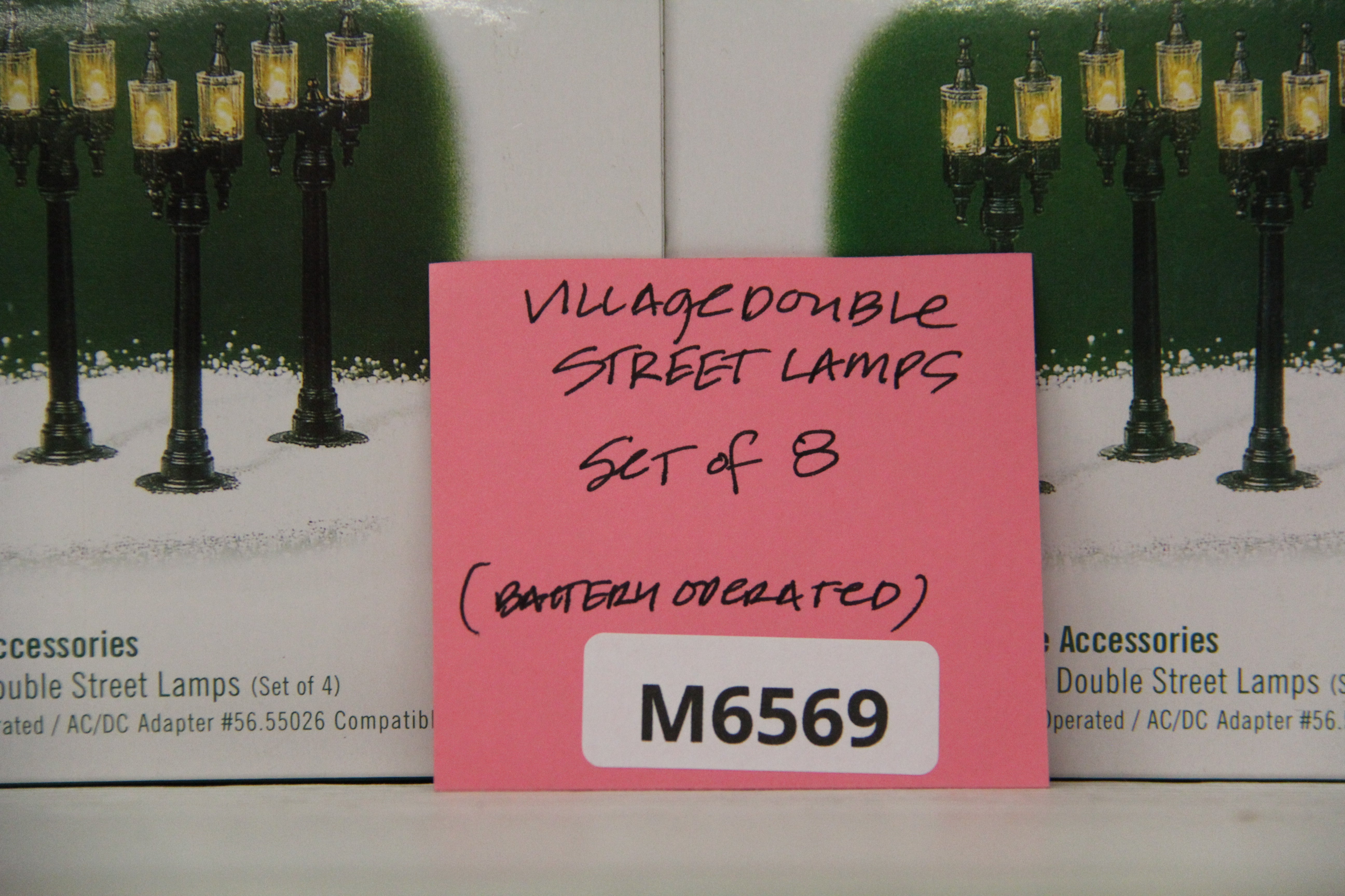 Village Double Street Lamps Set of 8-Second hand-M6569