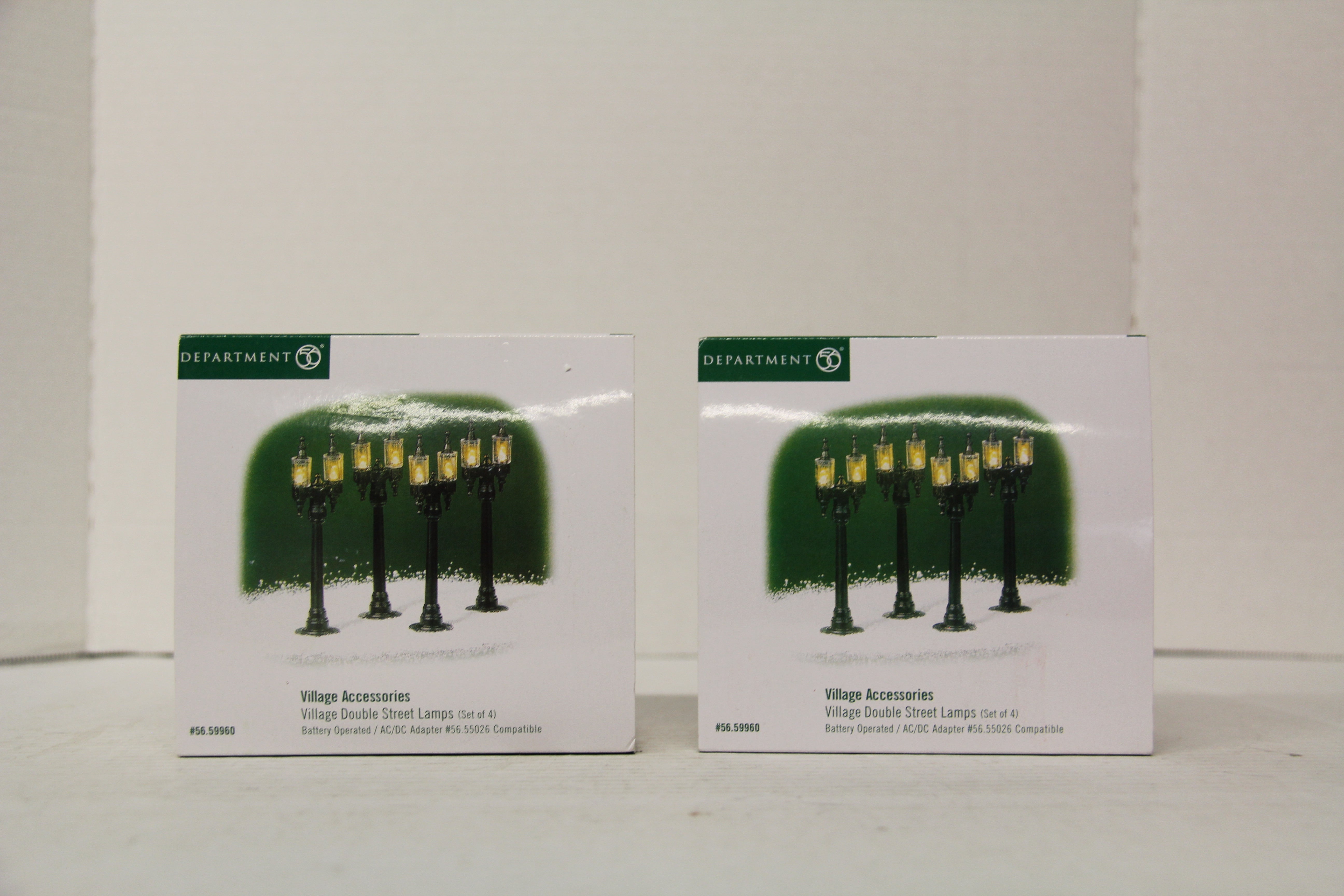 Village Double Street Lamps Set of 8-Second hand-M6569