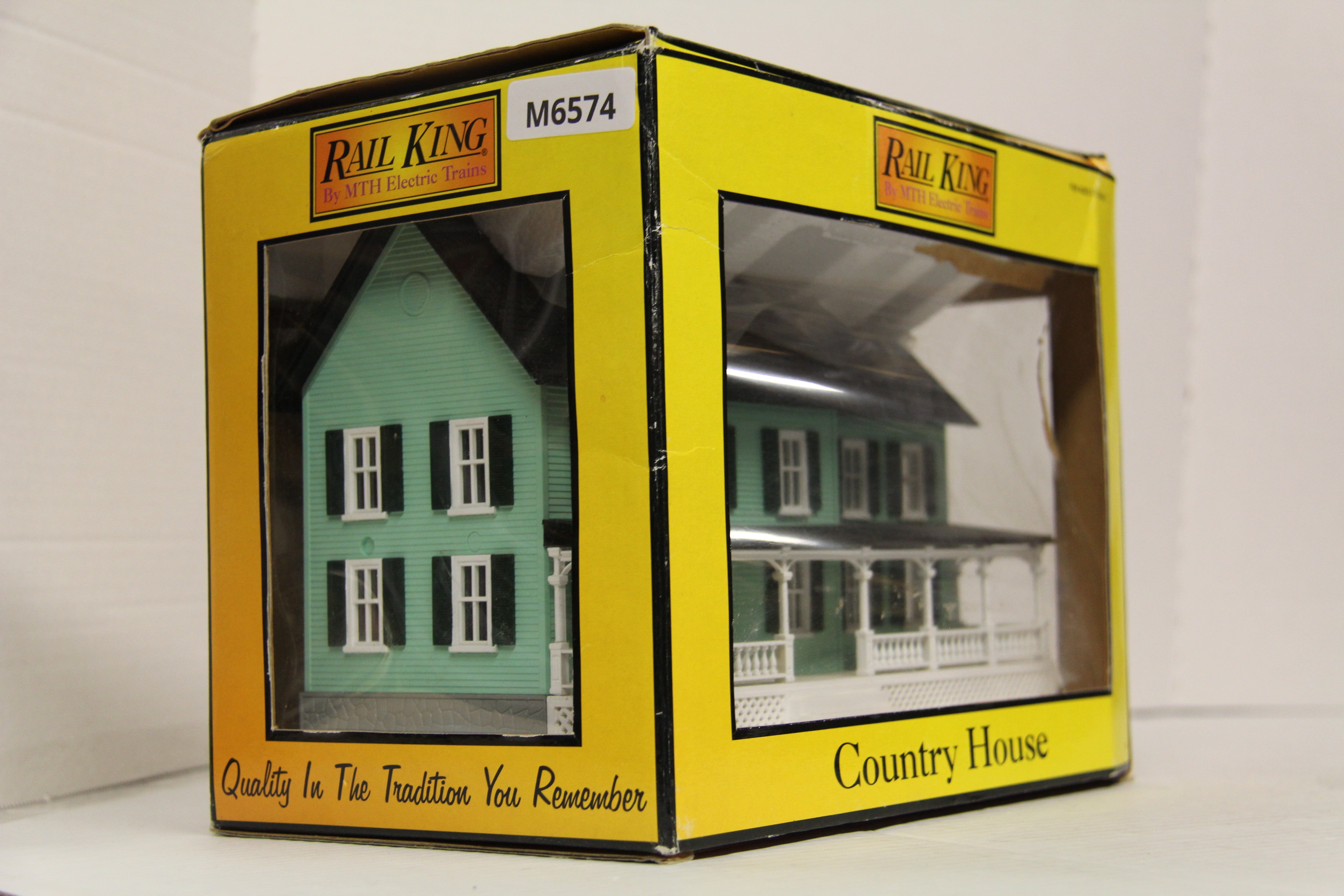 Rail King 30-9047 Green Country House with Dark Green Shutters-Second hand-M6574