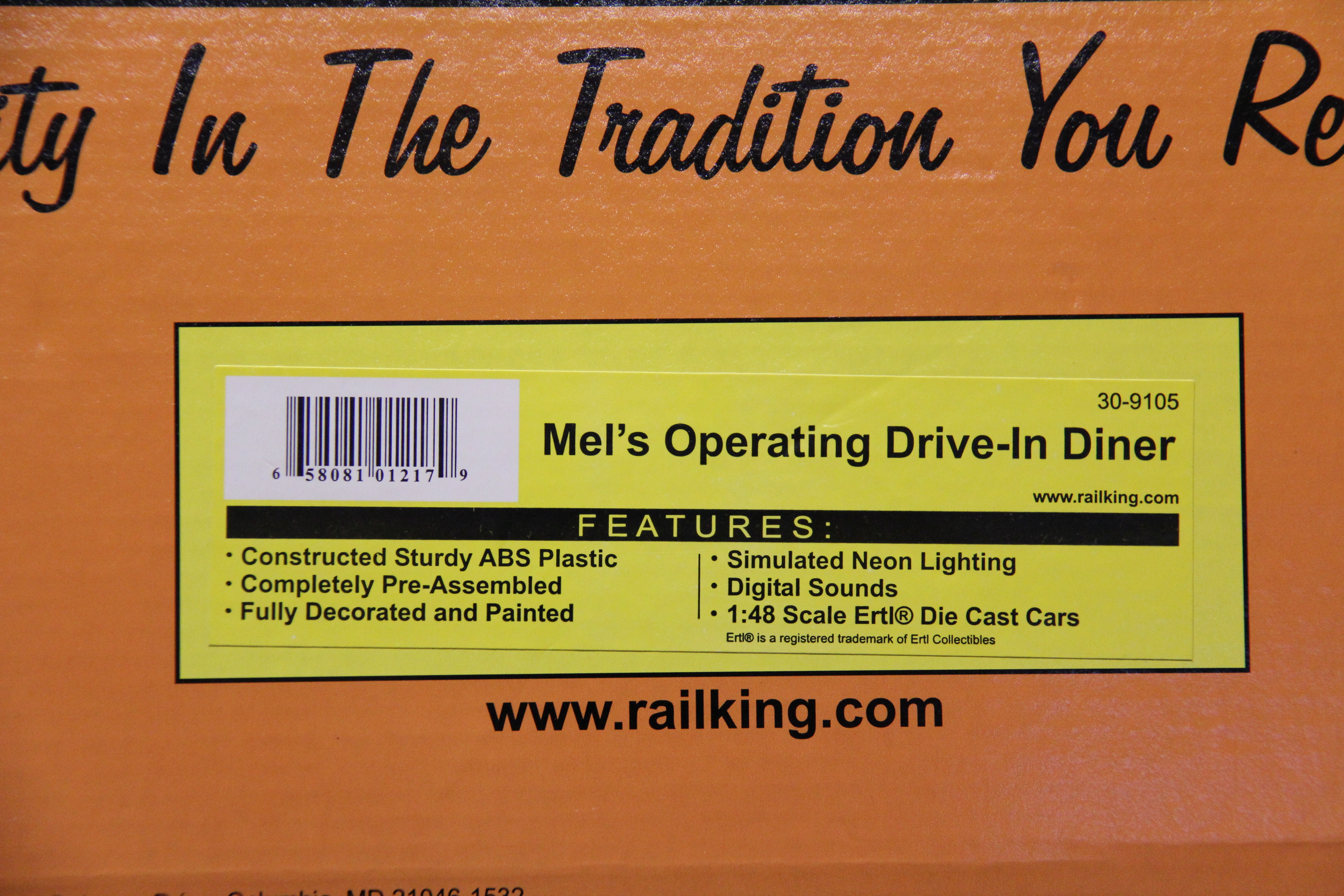 Rail King 30-9105 Mel's Operating Drive-In Diner-Second hand-M6575