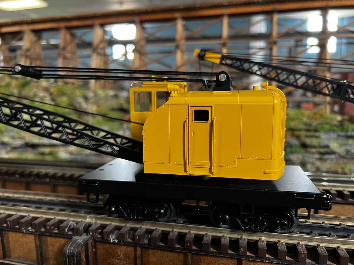 MTH 30-79665 - American Crane Car "MOW" (Undecorated) - Custom Run for MrMuffin'sTrains - MrMuffin'sTrains
