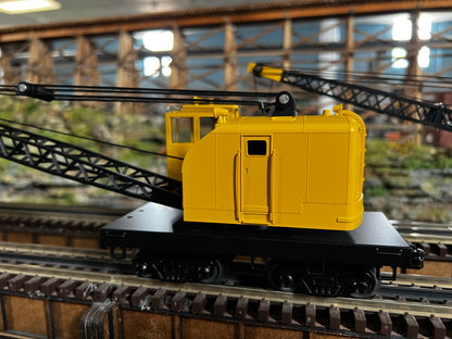 MTH 30-79665 - American Crane Car "MOW" (Undecorated) - Custom Run for MrMuffin'sTrains - MrMuffin'sTrains
