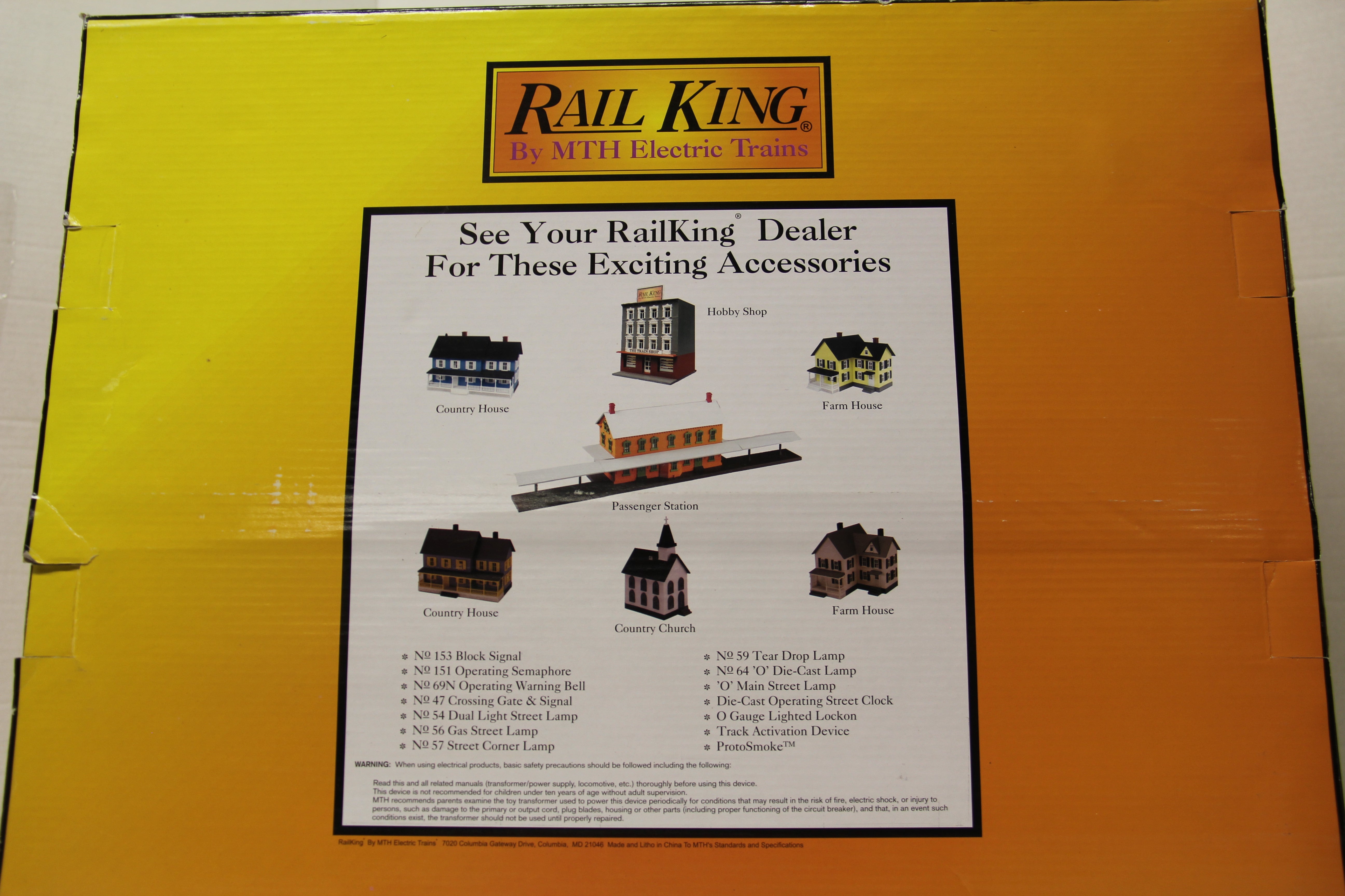 Rail King 30-90094 Dark Red Stone Passenger Station w/ Dual Platforms-Second hand-M6581