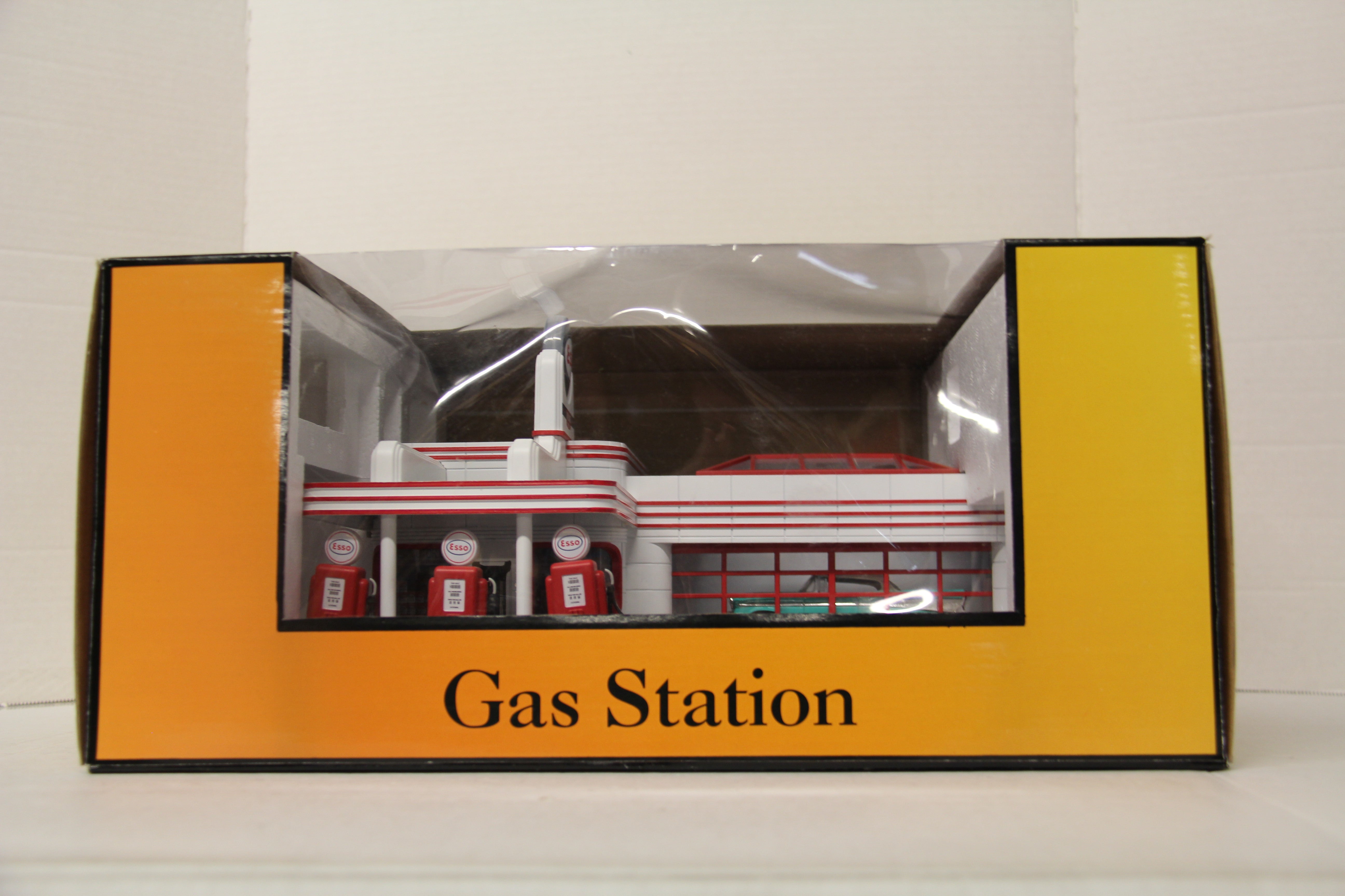 Rail King 30-9106 Operating Gas Station Esso-Second hand-M6578