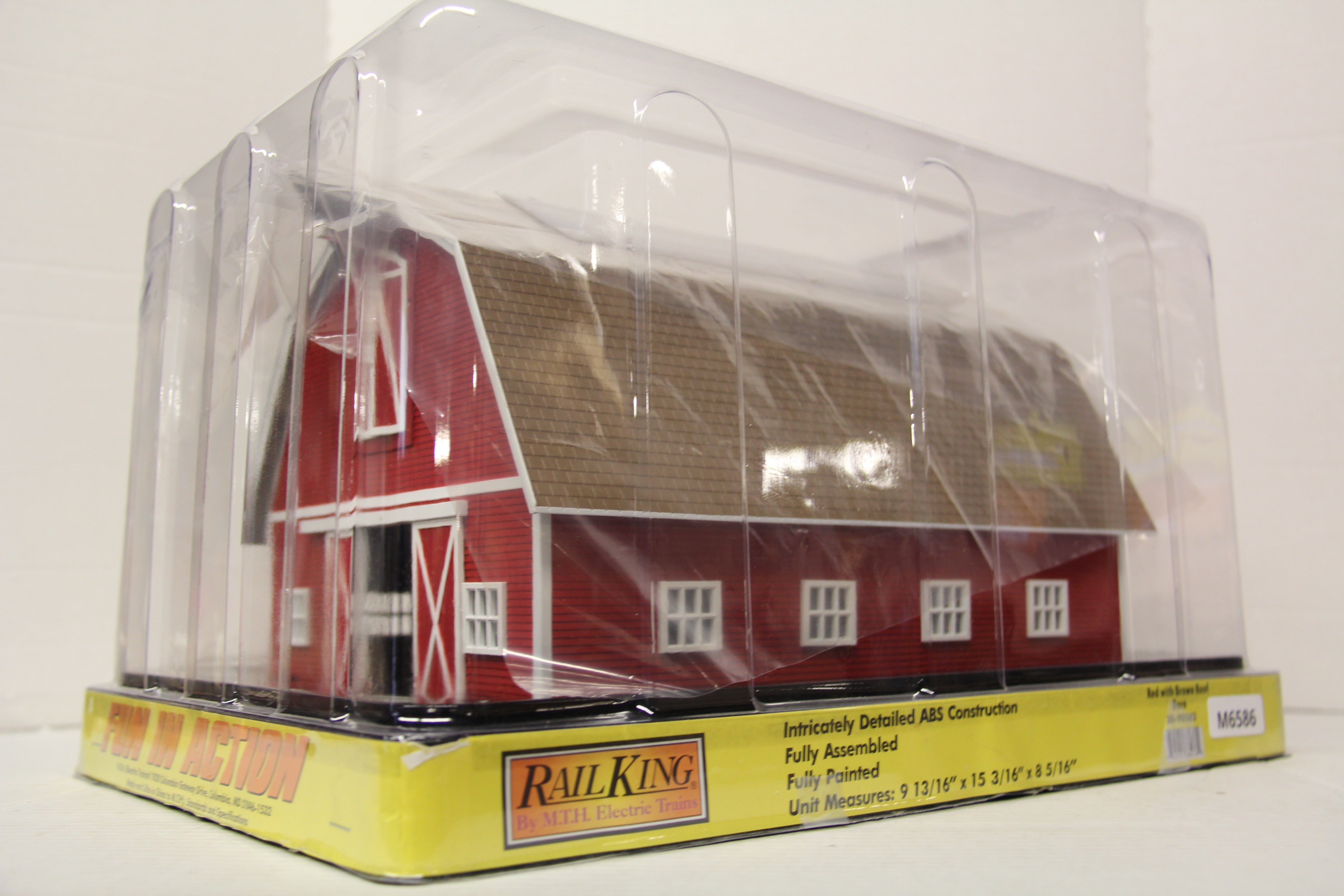 Rail King 30-90502 Red Barn with Brown Roof-Second hand-M6586