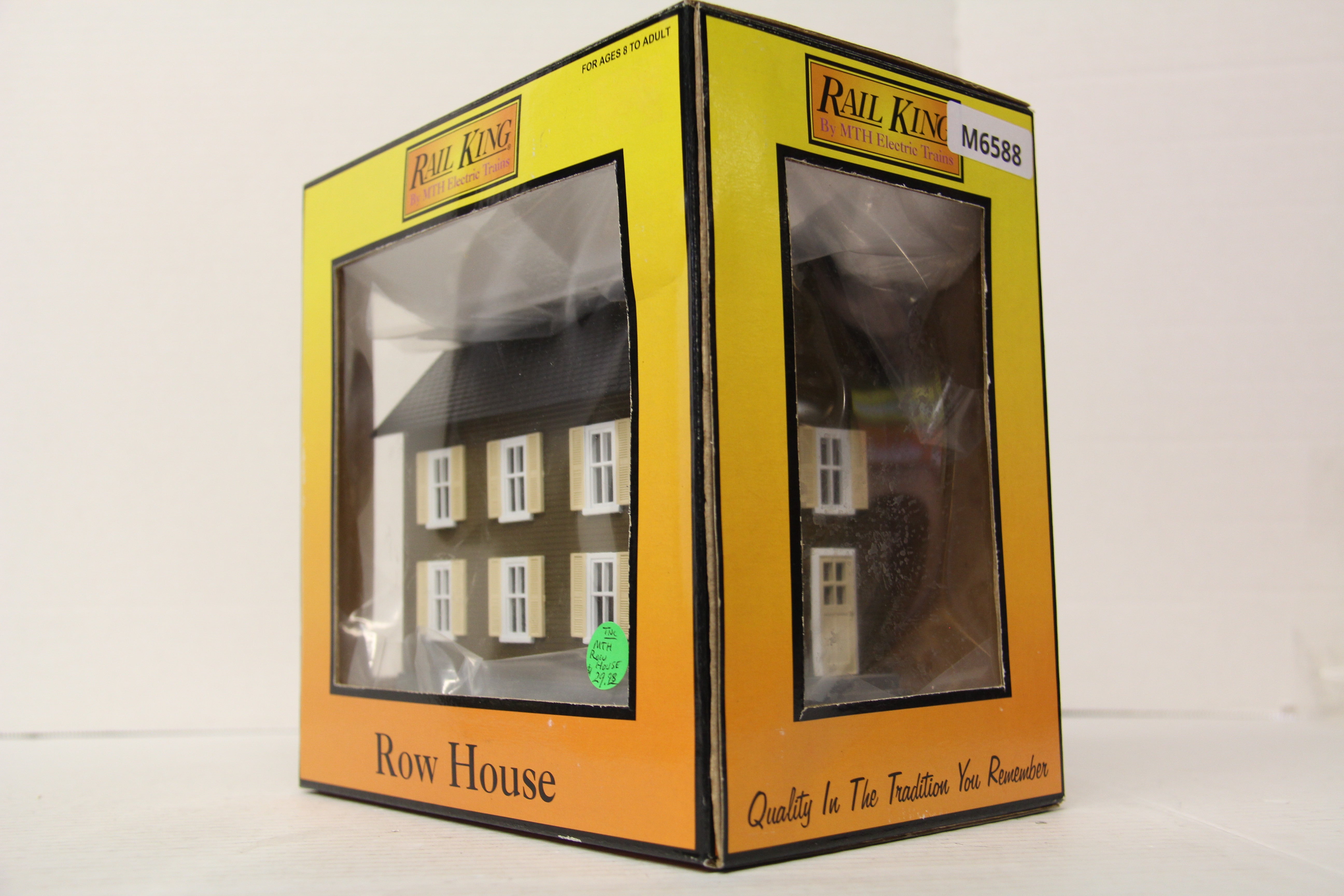 Rail King 30-9044 Row house Brown w/ Creme Shutters-Second hand-M6588