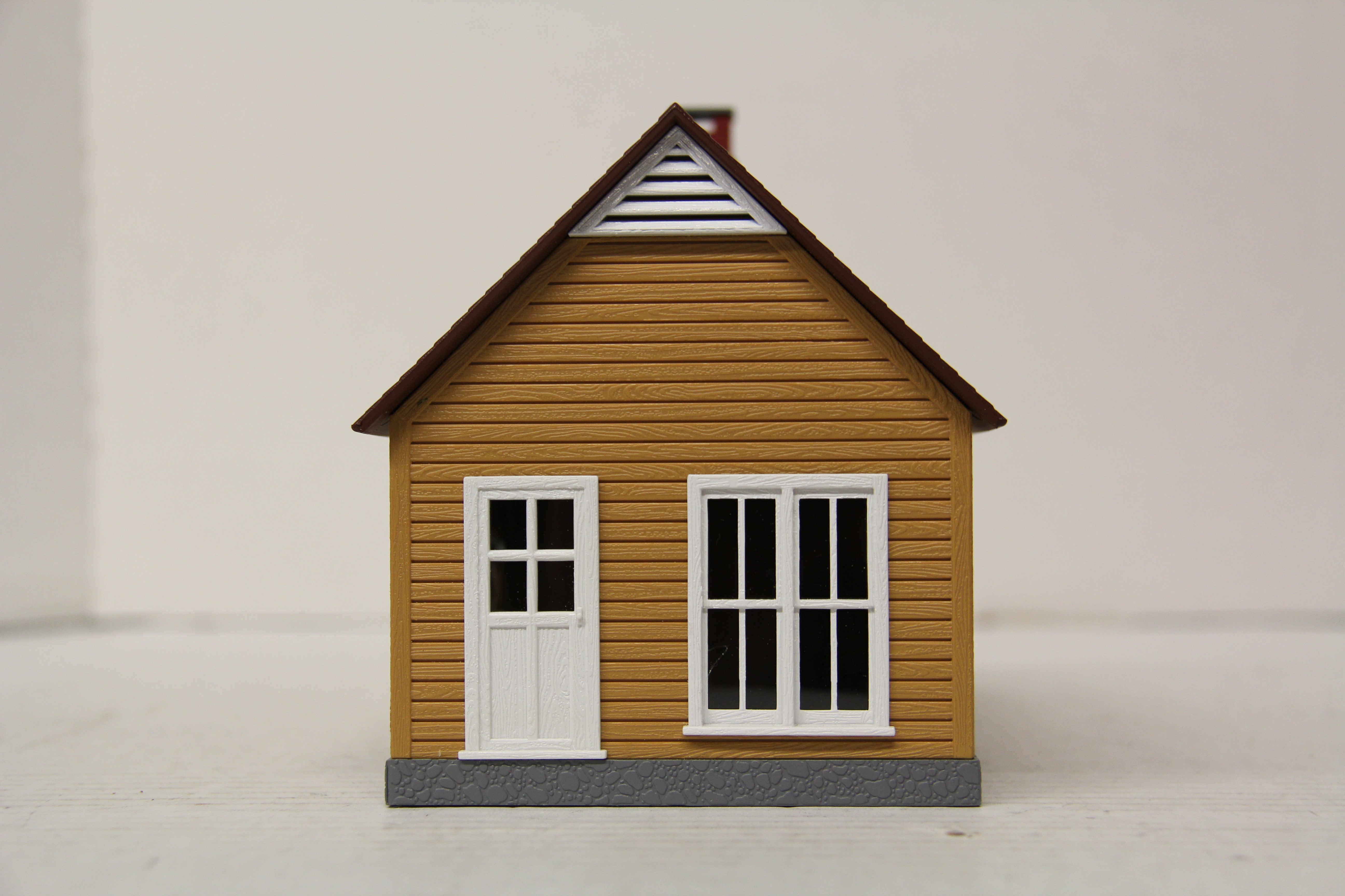 Rail King 30-90008 Work House #1 Mustard & Red-Second hand-M6591