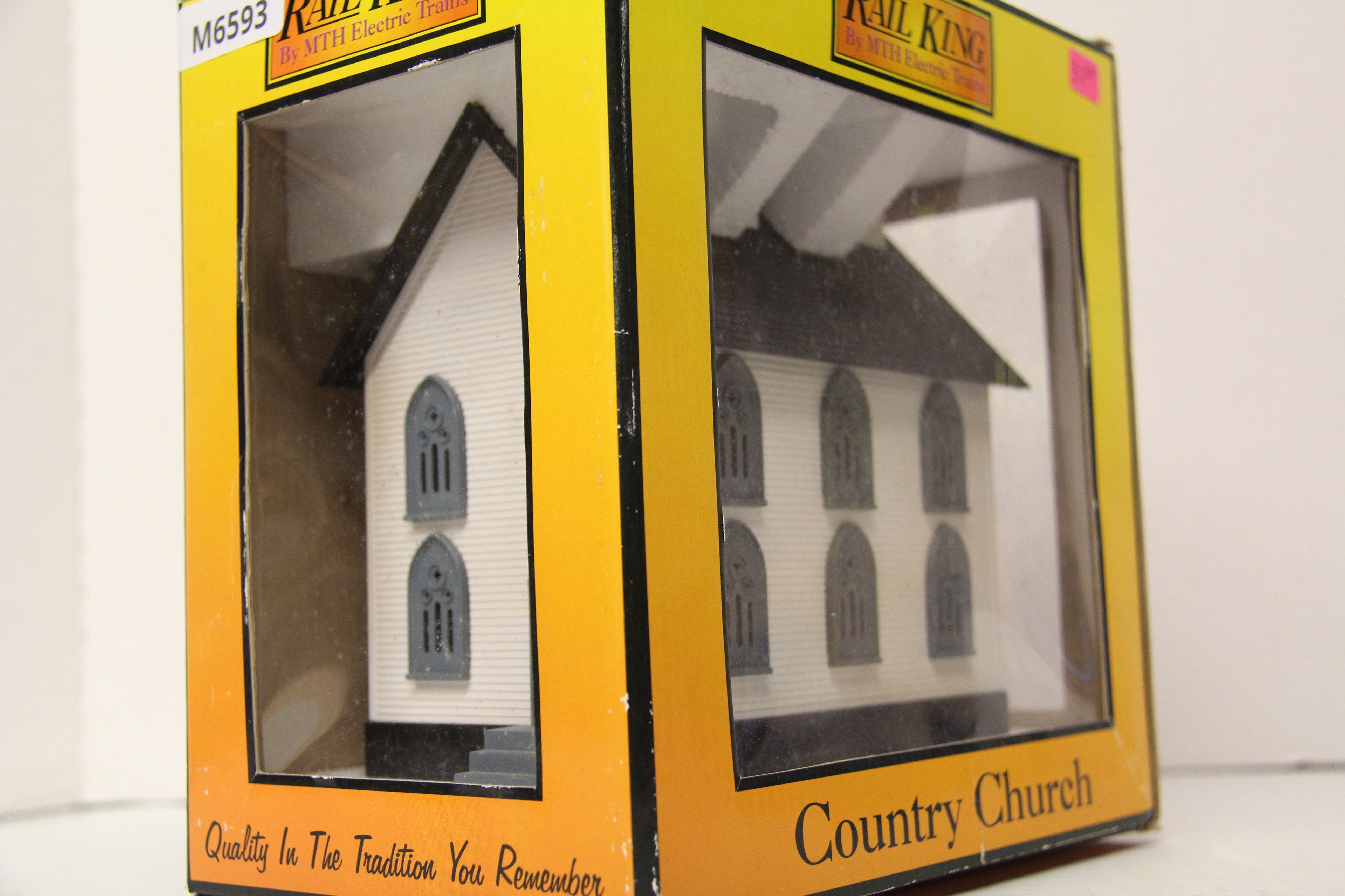 Rail King 30-9002 Country Church White & Grey-Second hand-M6593