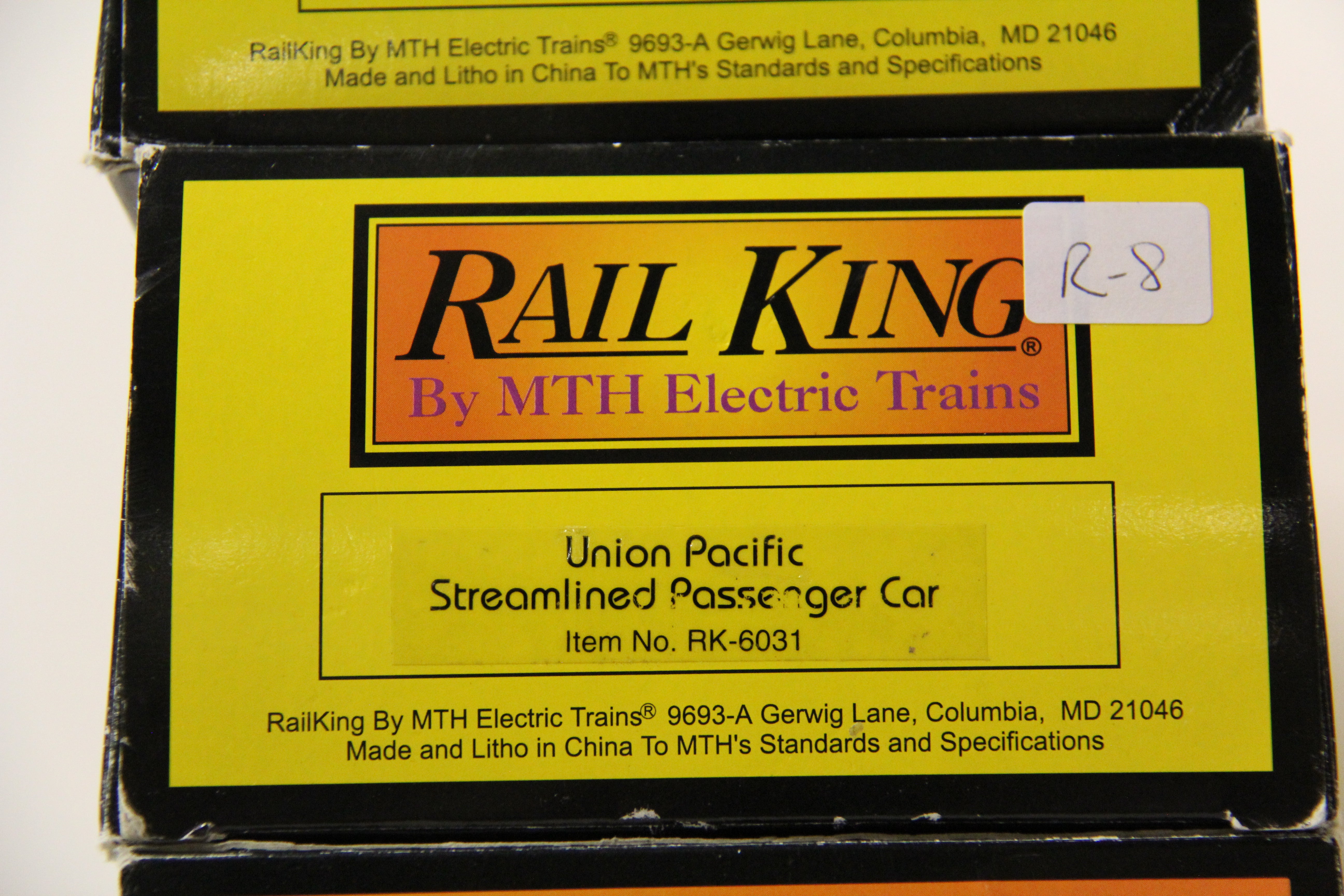 Rail King RK 30-6030, 31, 32, 33 Union Pacific Streamlined Baggage Car 4 Set-Second hand-M6595