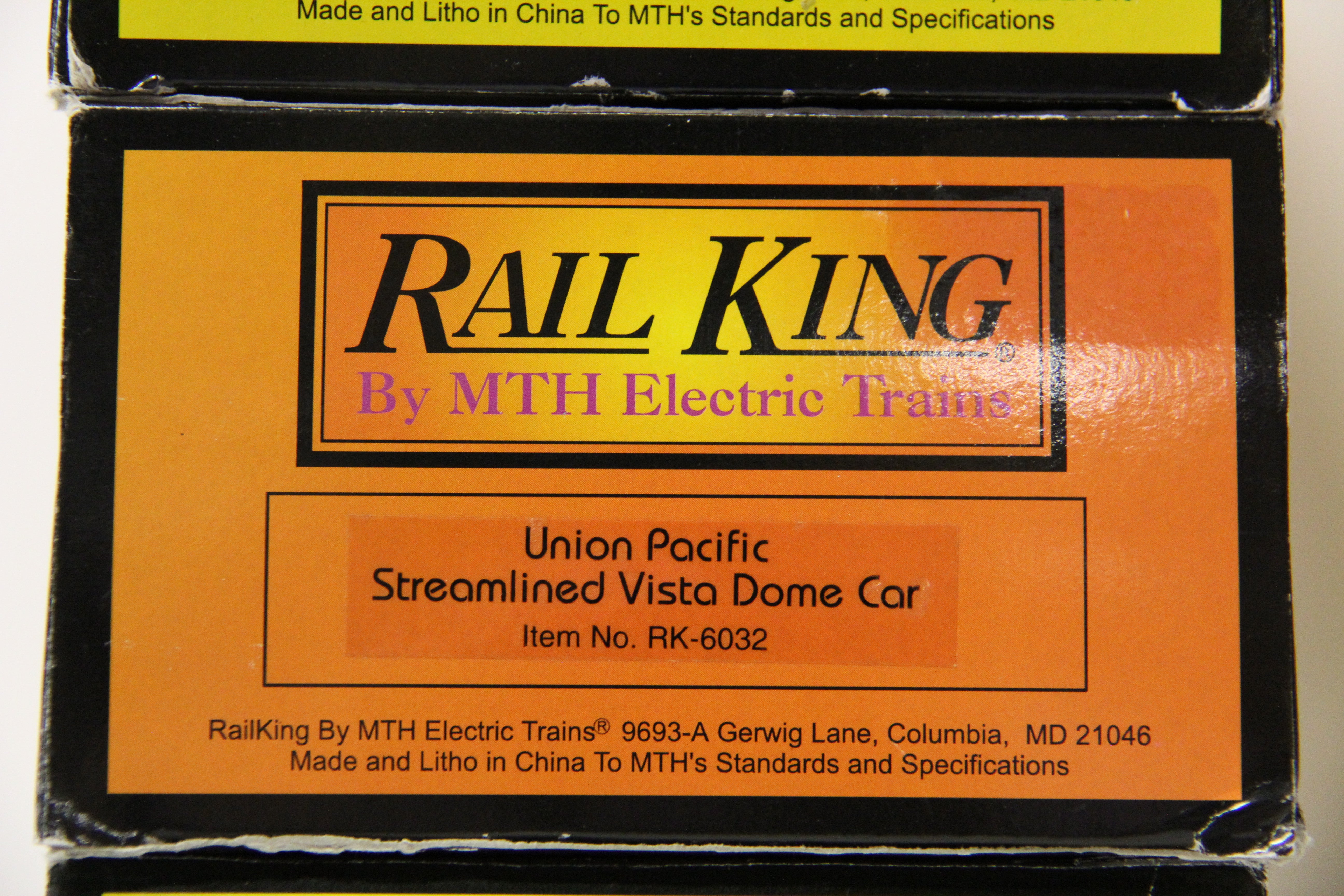 Rail King RK 30-6030, 31, 32, 33 Union Pacific Streamlined Baggage Car 4 Set-Second hand-M6595