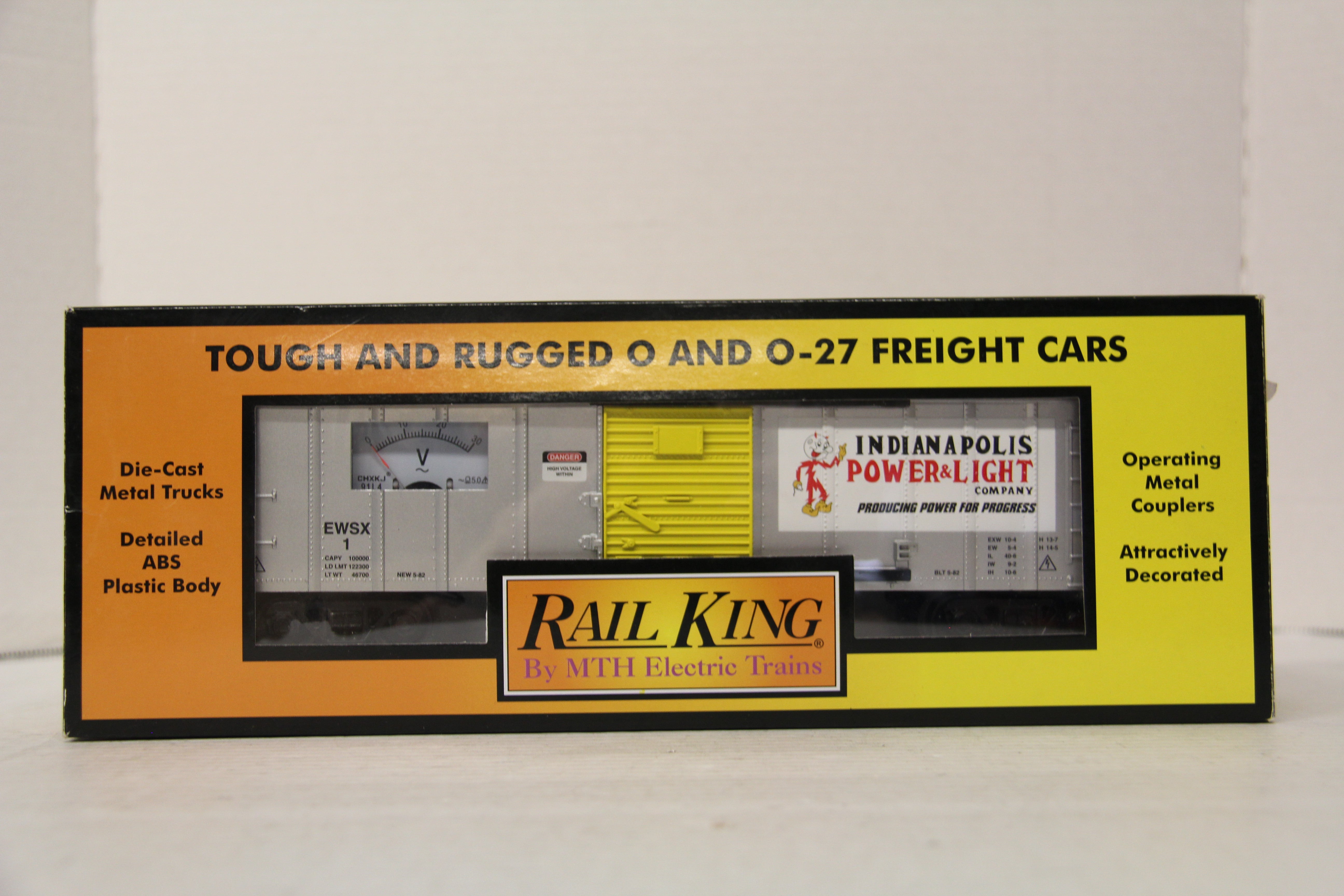 Rail King 30-74945 Indianapolis Power & Light Box Car w/ Power Meter-Second hand-M6597