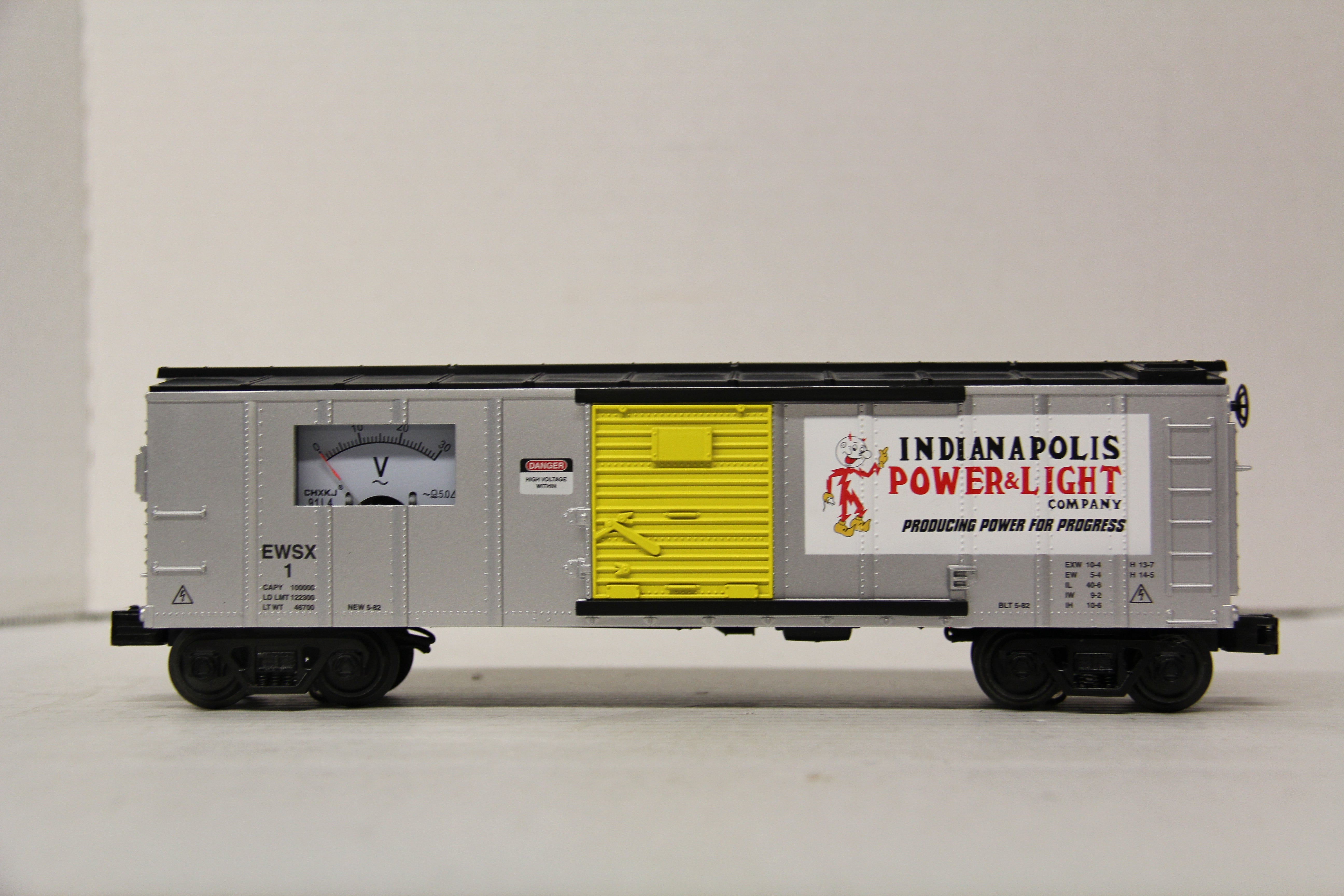 Rail King 30-74945 Indianapolis Power & Light Box Car w/ Power Meter-Second hand-M6597
