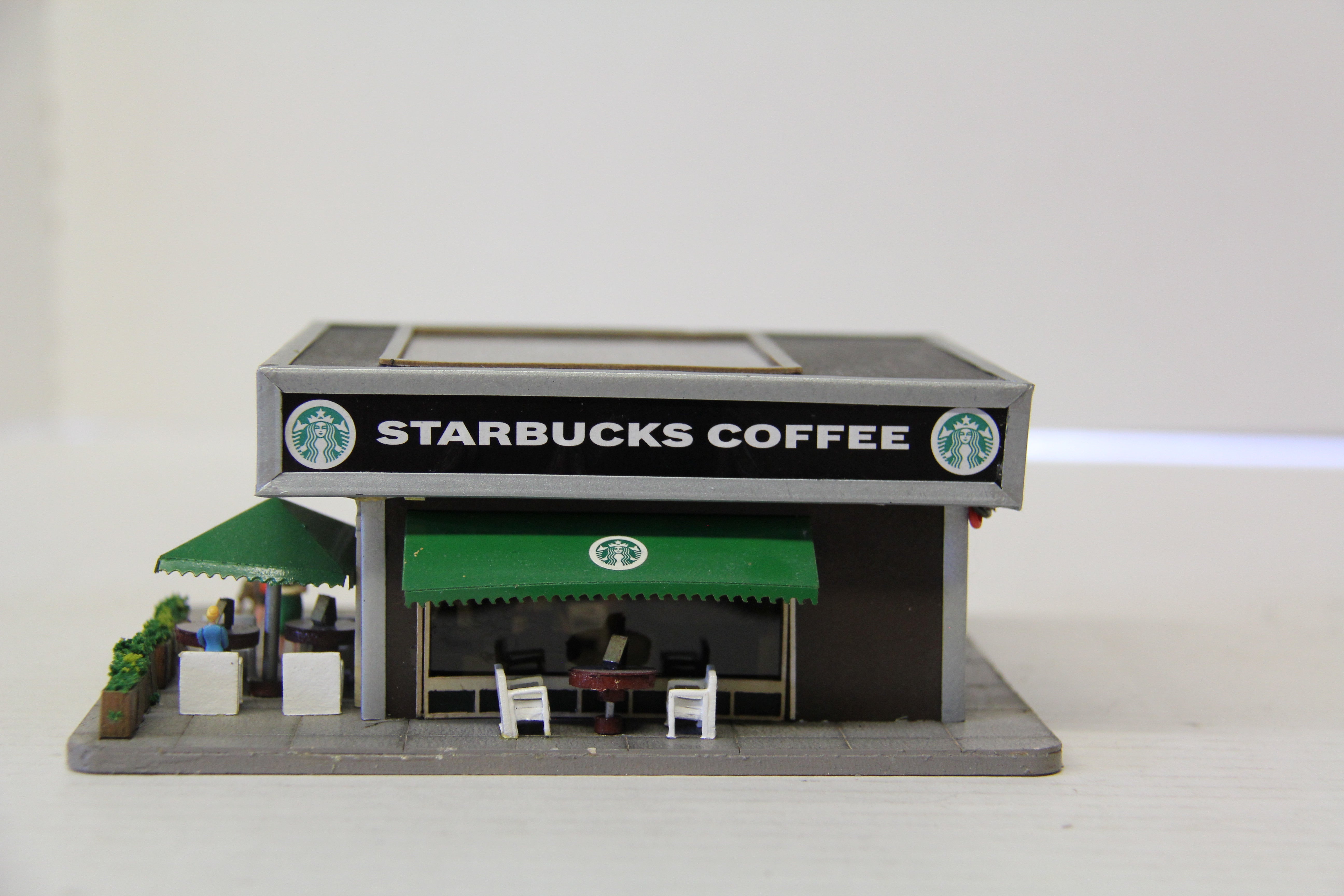 Menards Starbucks Coffee Shop HO SCALE-Second hand-M4732