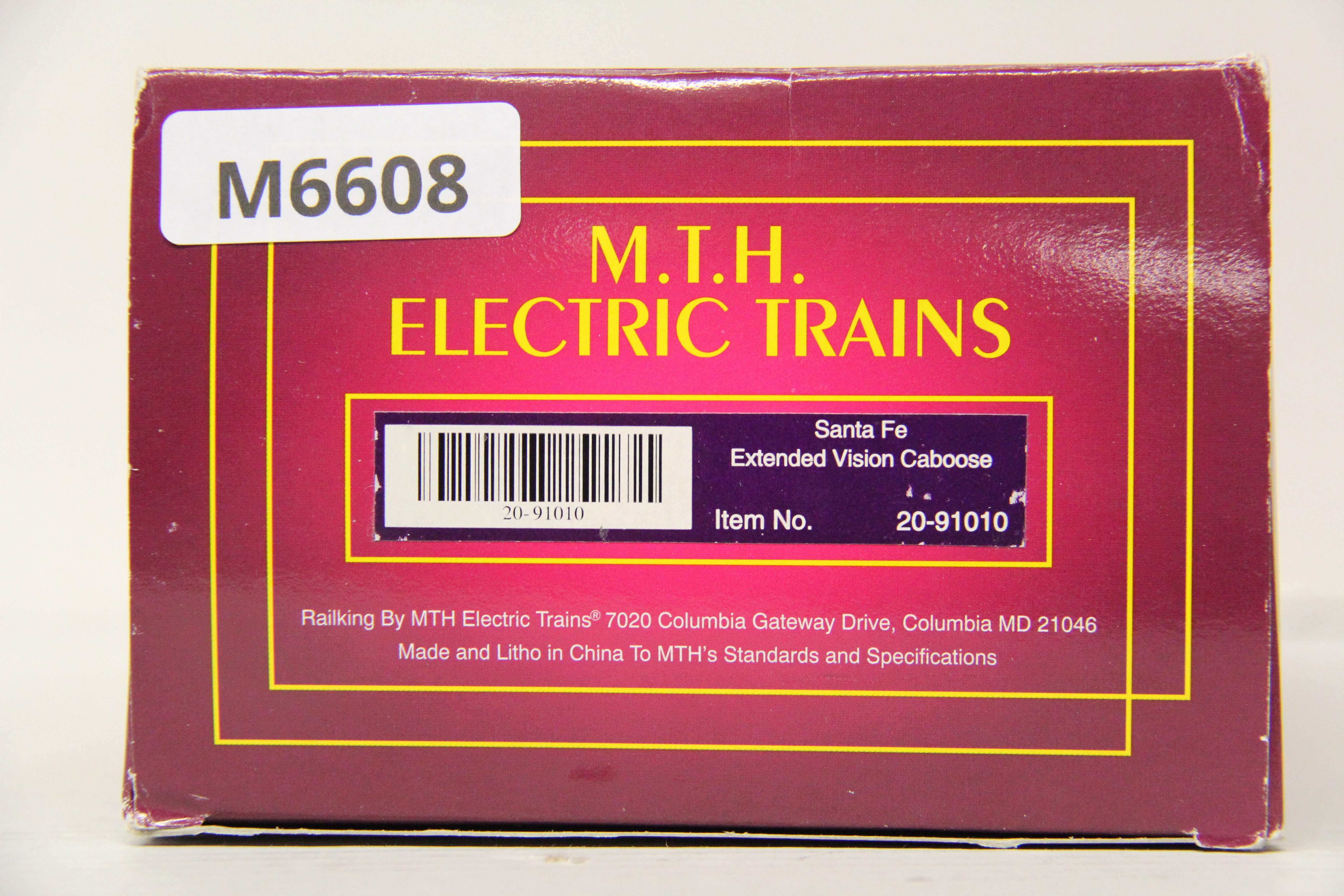 MTH 20-91010 Santa Fe Extended Vision Caboose-Second hand-M6608