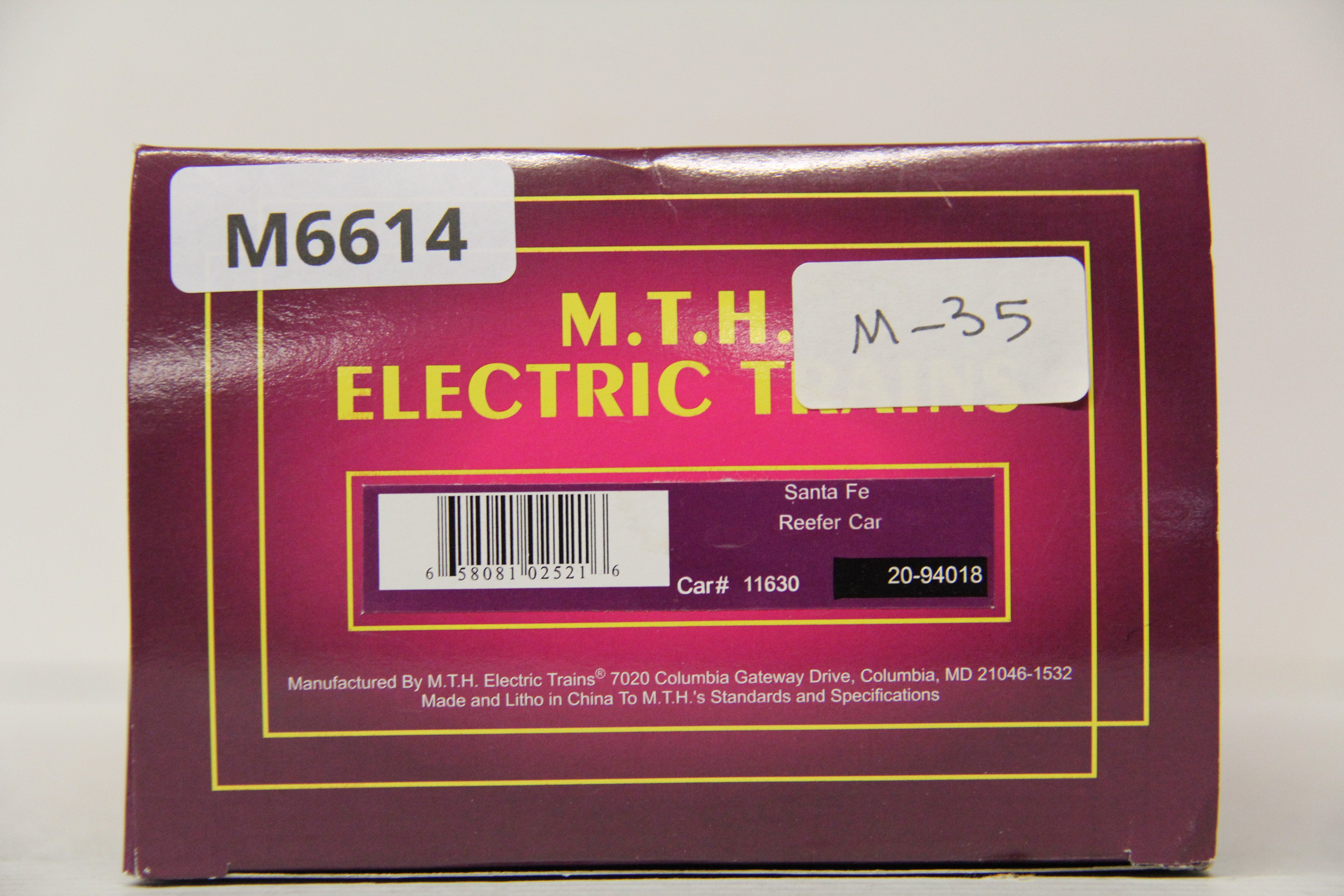 MTH 20-94018 Santa Fe Reefer Car-Second hand-M6614