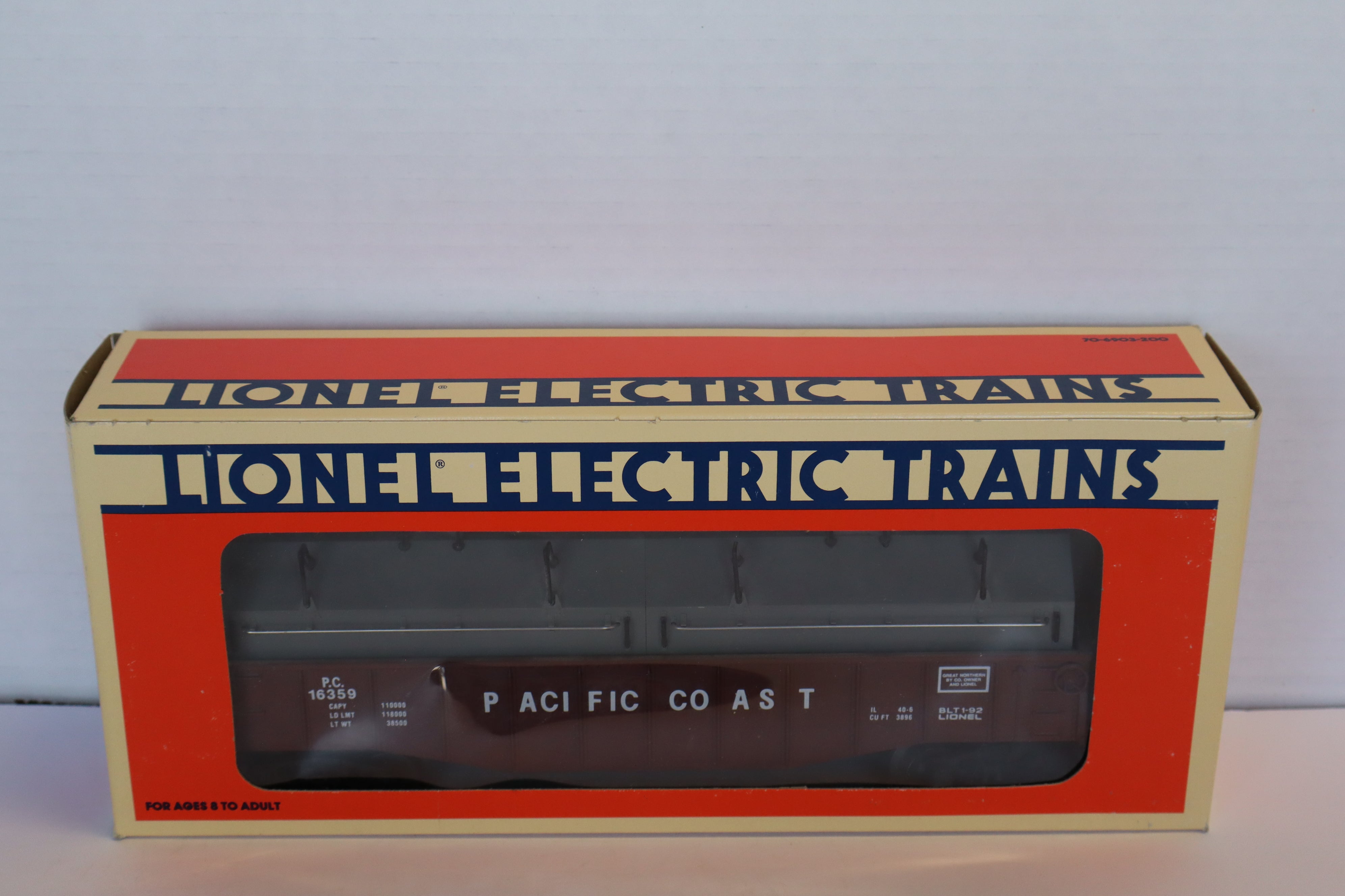 Lionel 6-16359 Pacific Coast Gondola w/ Coil Covers-Second hand-M8071