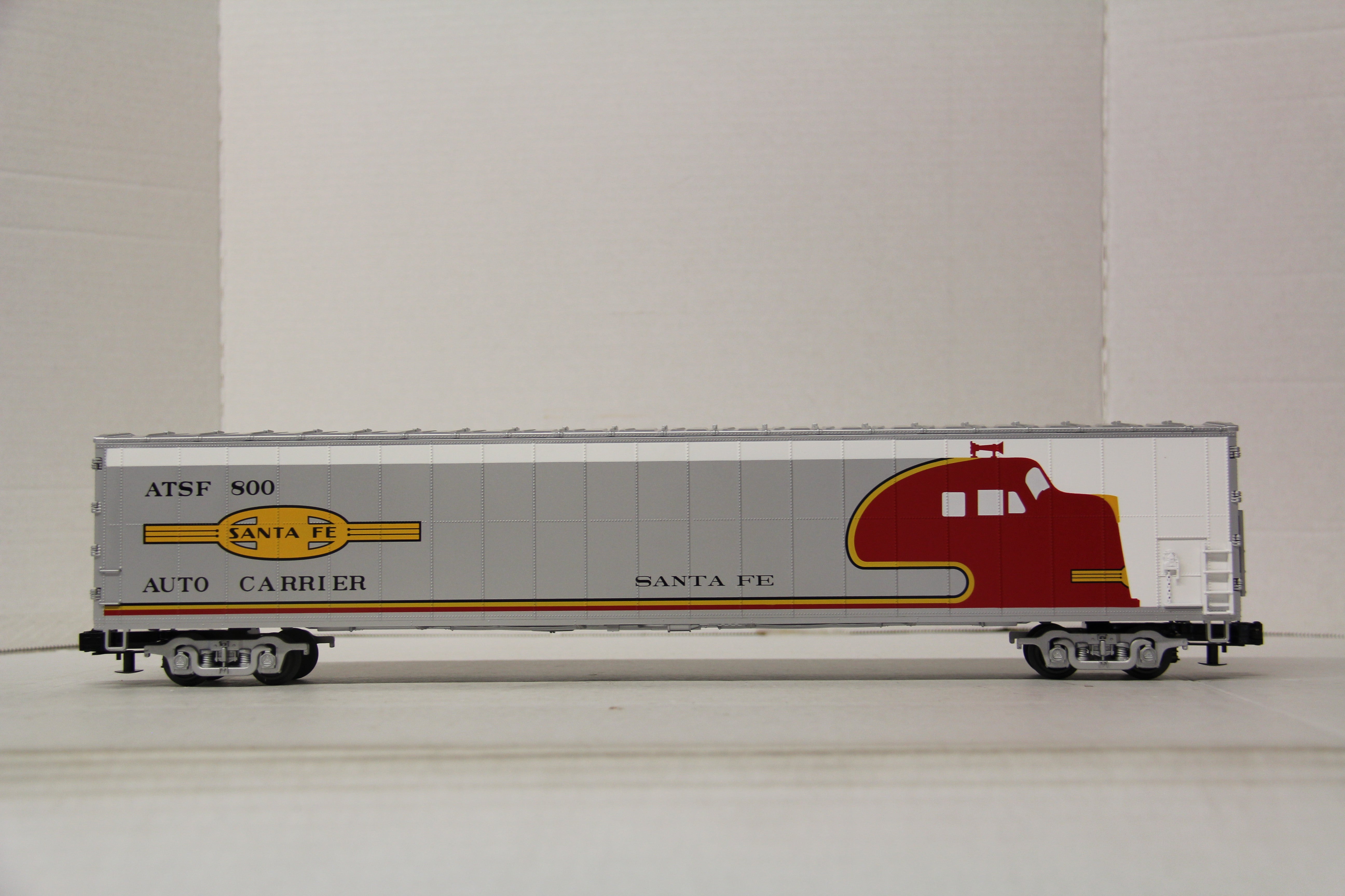 MTH 20-98345 Santa Fe 75' Auto Train Auto Carrier-Second hand-M6615