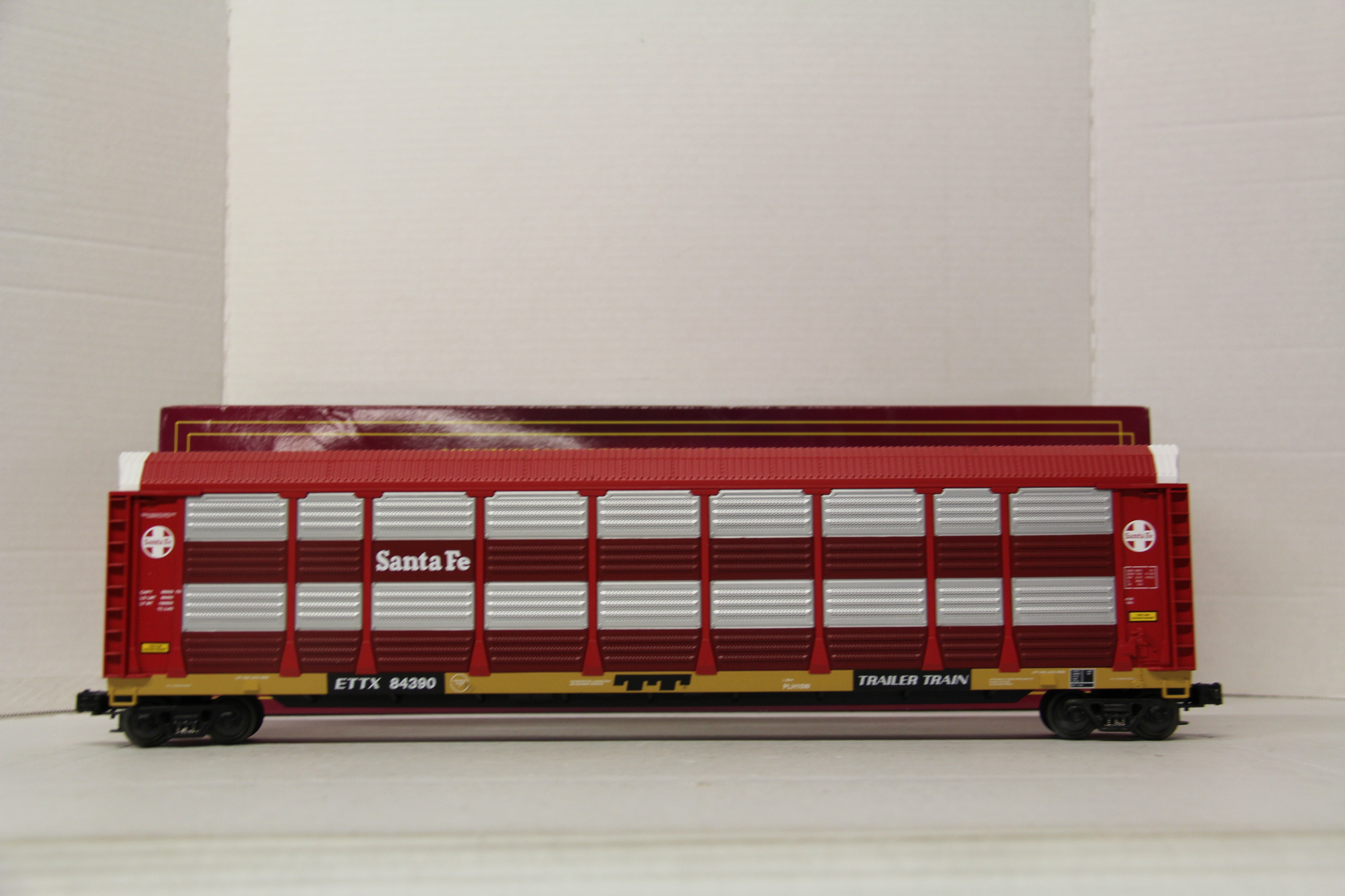 MTH 20-98254 Santa Fe Corrugated Auto Carrier 2 Set-Second hand-M6616