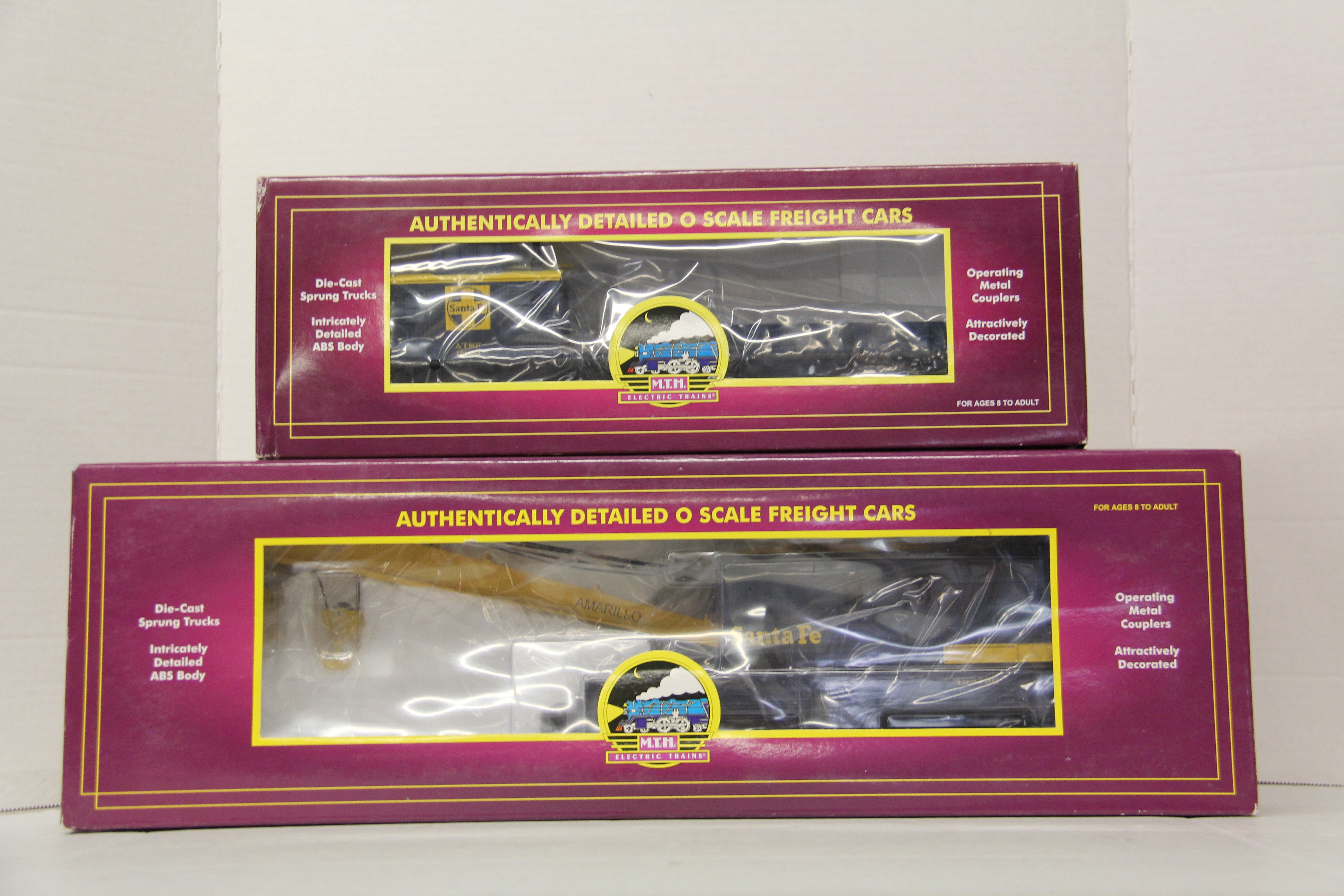 MTH 20-98239 & MTH 20-98237 Santa Fe Crane Car & Tender-Second hand-M6617