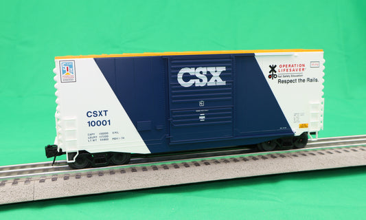 Atlas O 2001129 - Trainman - 40' Hy-Cube Box Cars "CSX" (Operation Lifesaver) - MrMuffin'sTrains