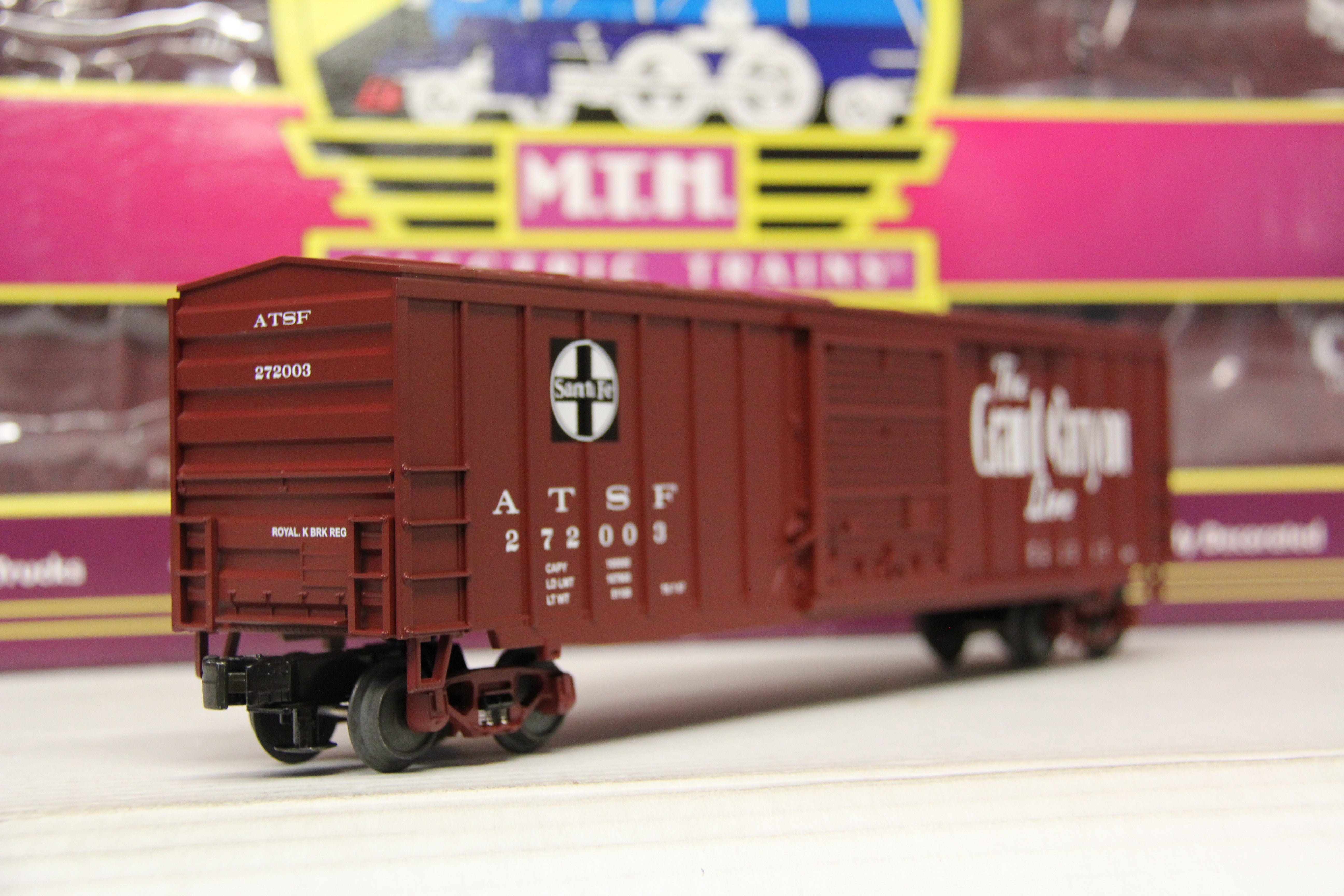 MTH 20-90055 Santa Fe 50' Single Door Box Car 6 Car Set-Second hand-M6623