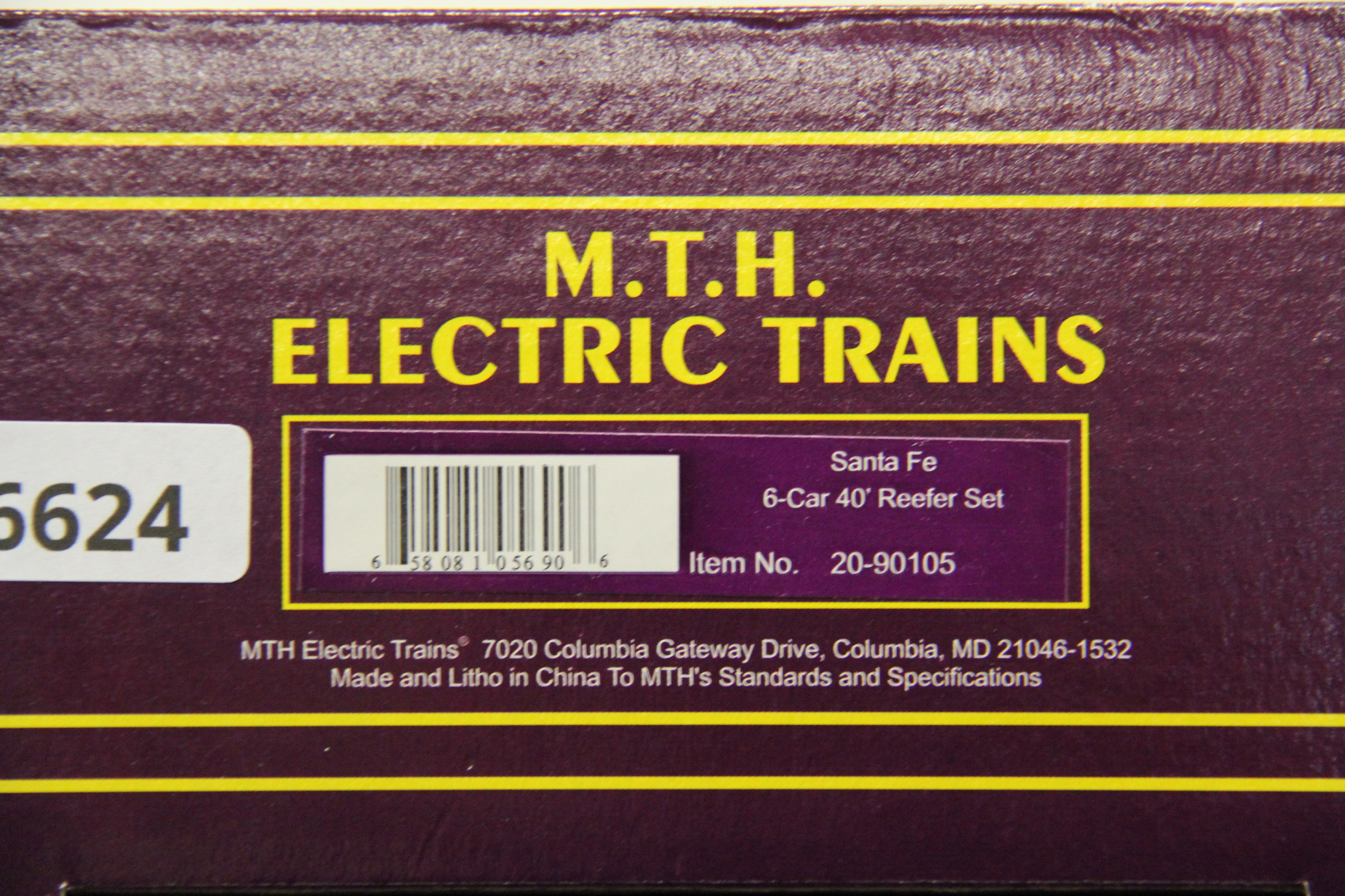 MTH 20-90105 Santa Fe 40' Reefer Car 6 Car Set-Second hand-M6624