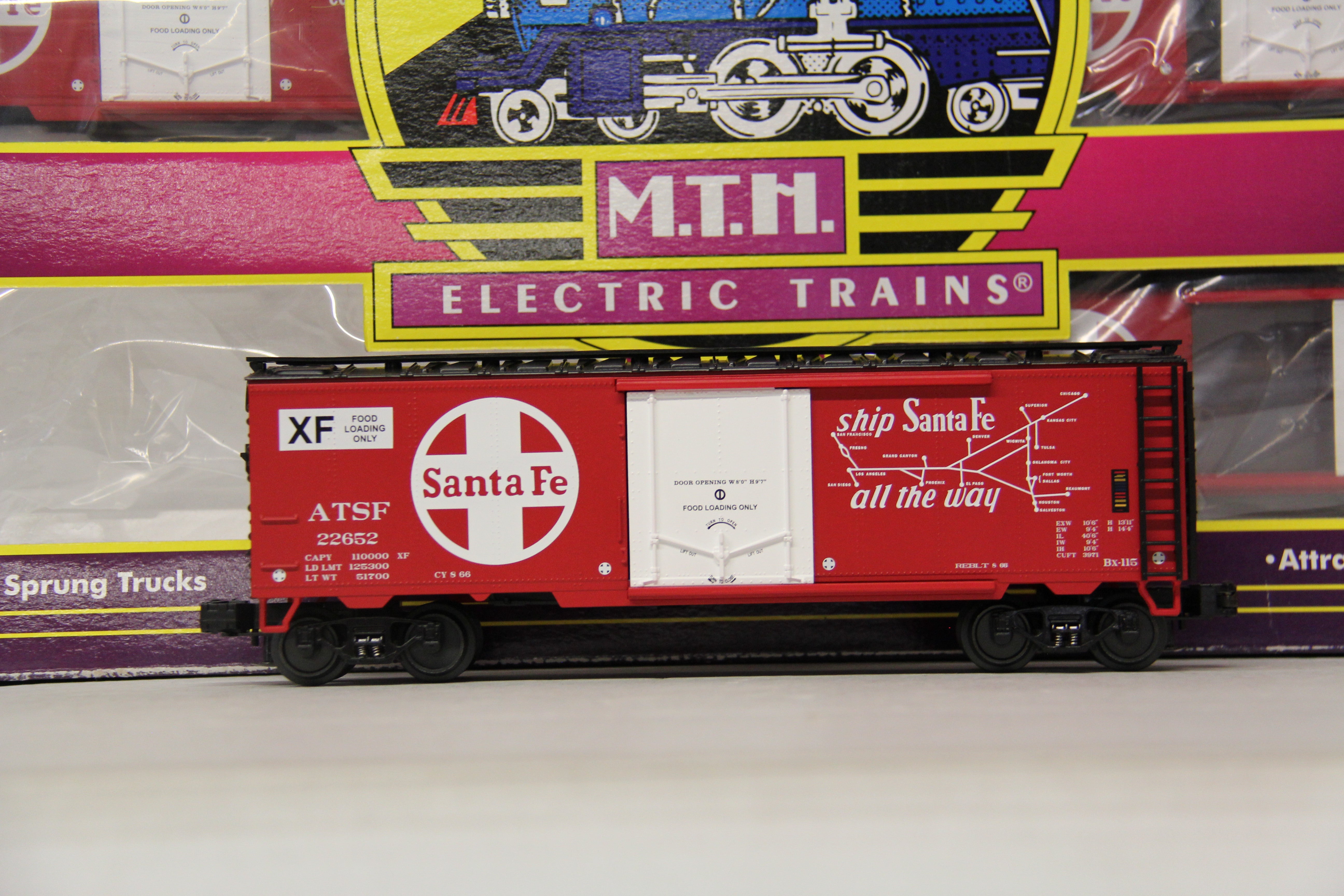 MTH 20-90105 Santa Fe 40' Reefer Car 6 Car Set-Second hand-M6624