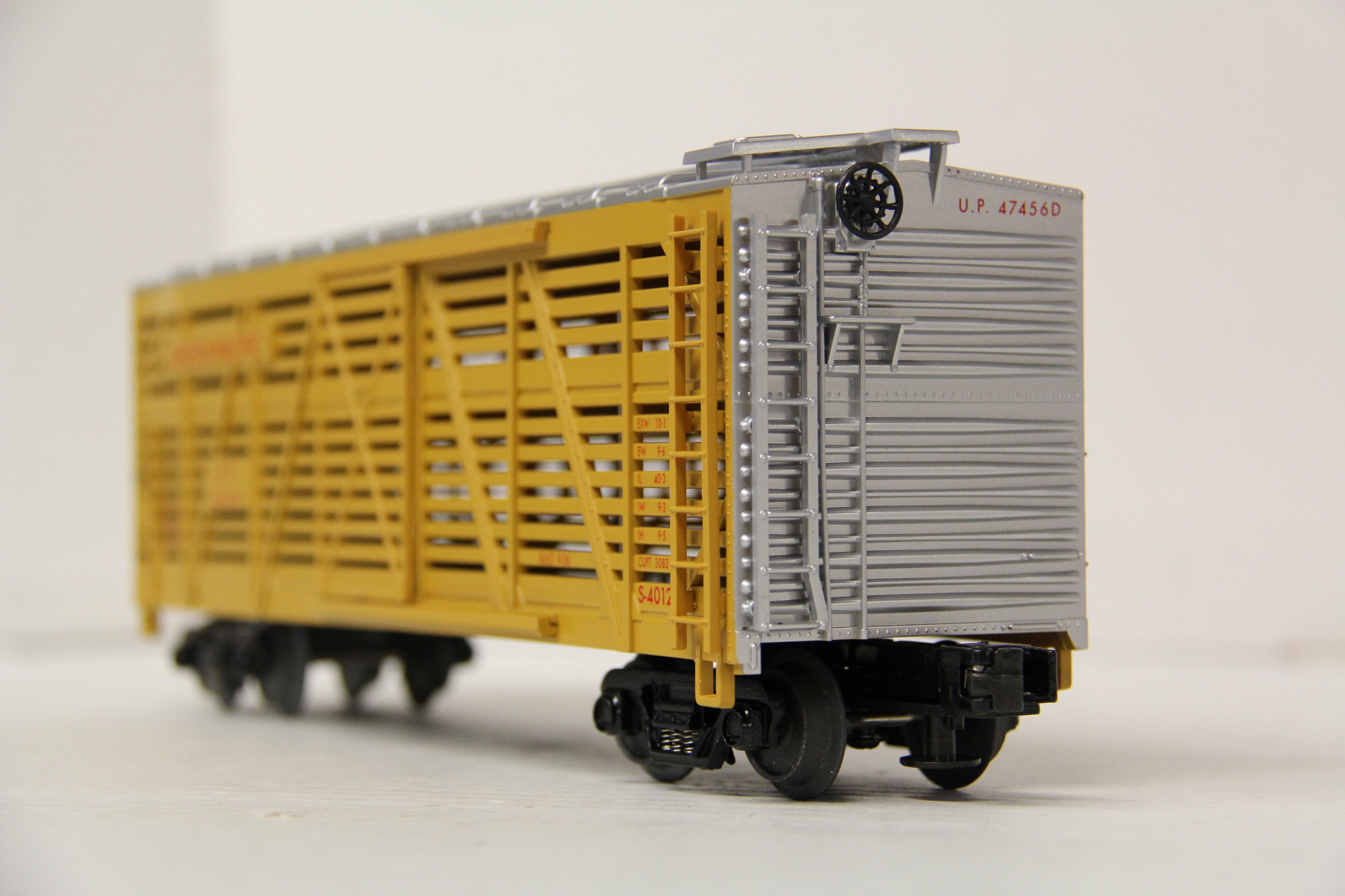 MTH 20-94502 Union Pacific Steel Sided Stock Car-Second hand-M6627