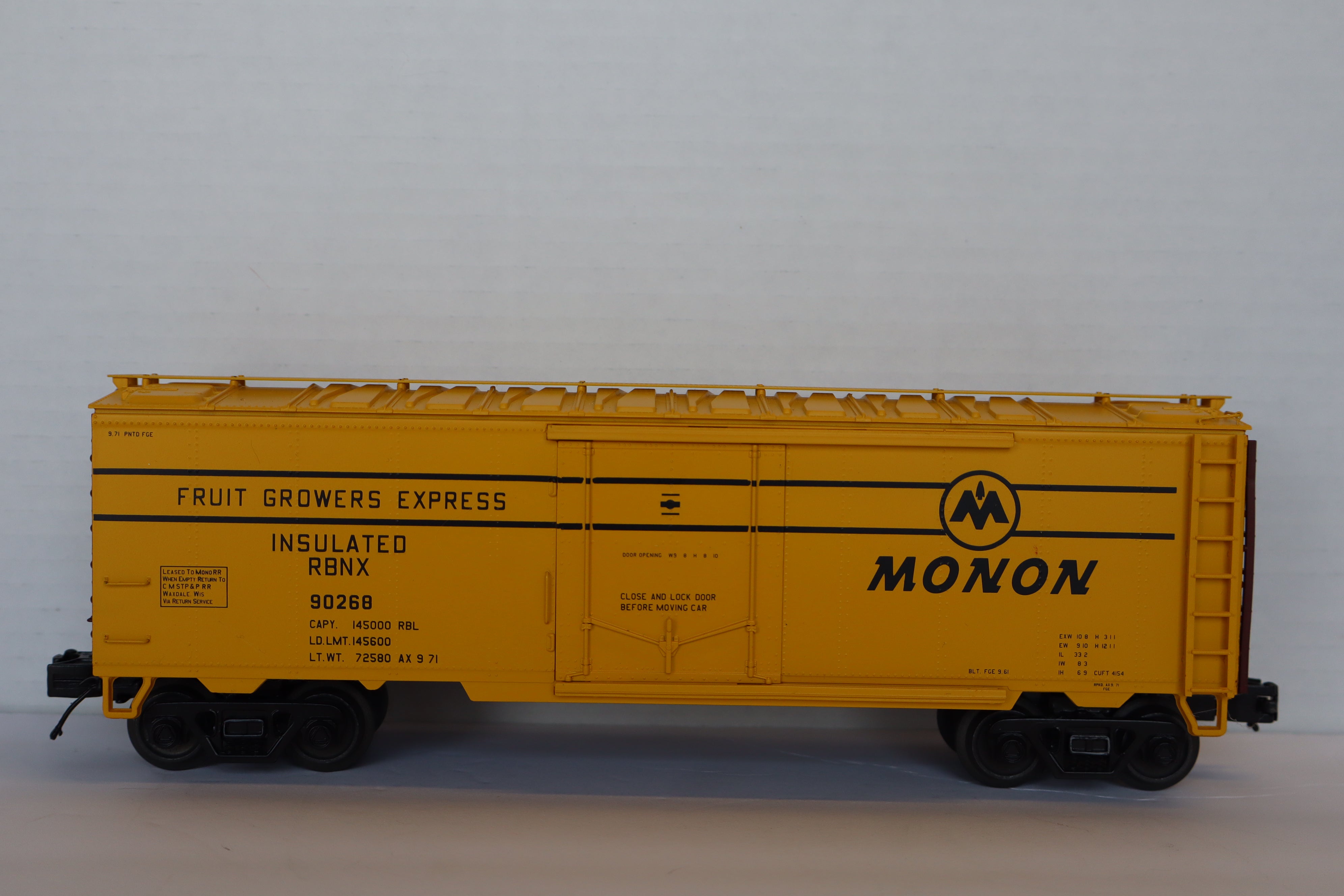 MTH 20-94285 Monon Reefer Car-Second hand-M8096