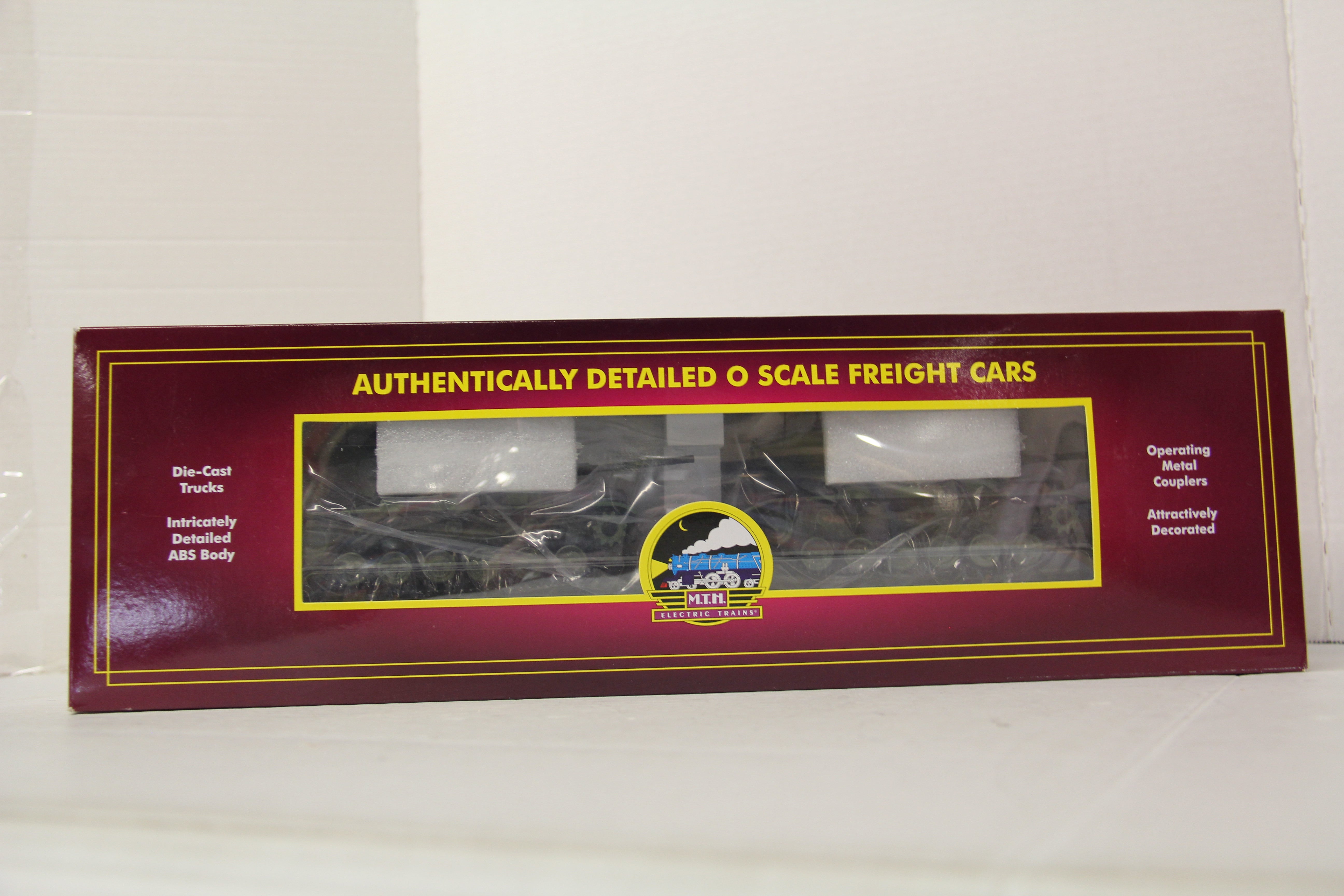 MTH 20-95469 US Army 60' w/ Flat Car w/ 2 M60 Tanks-Second hand-M6635