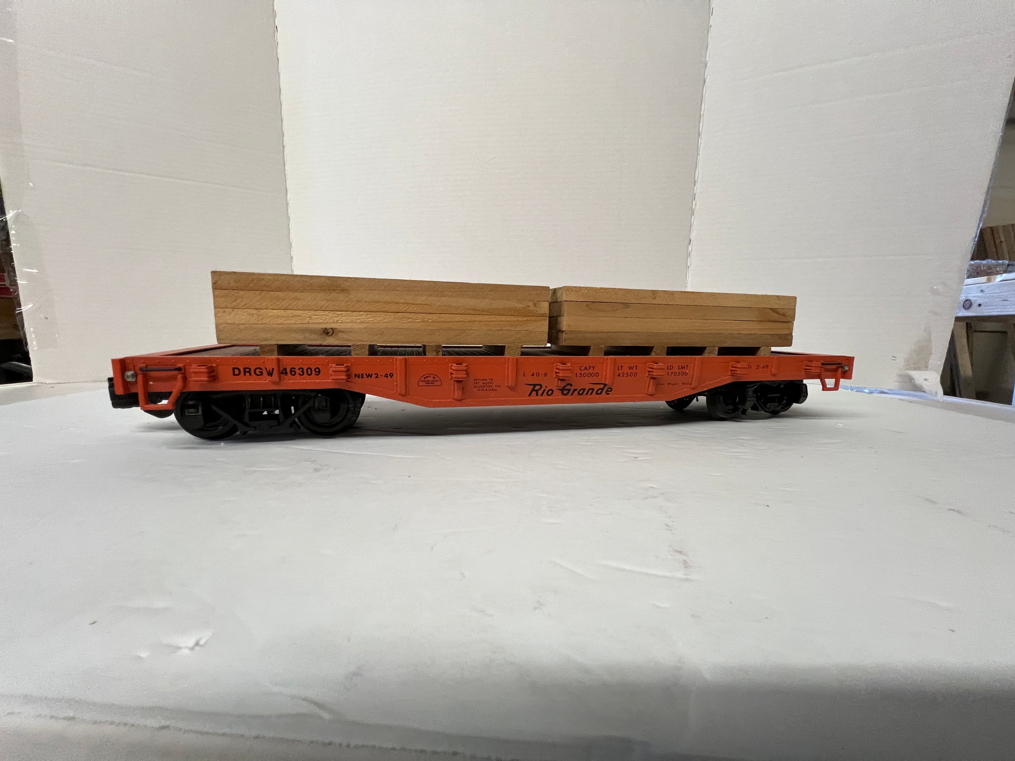 Aristo #46309 Flat Car With Lumber Load "DRDW Rio-Grande" Second-hand-G1237