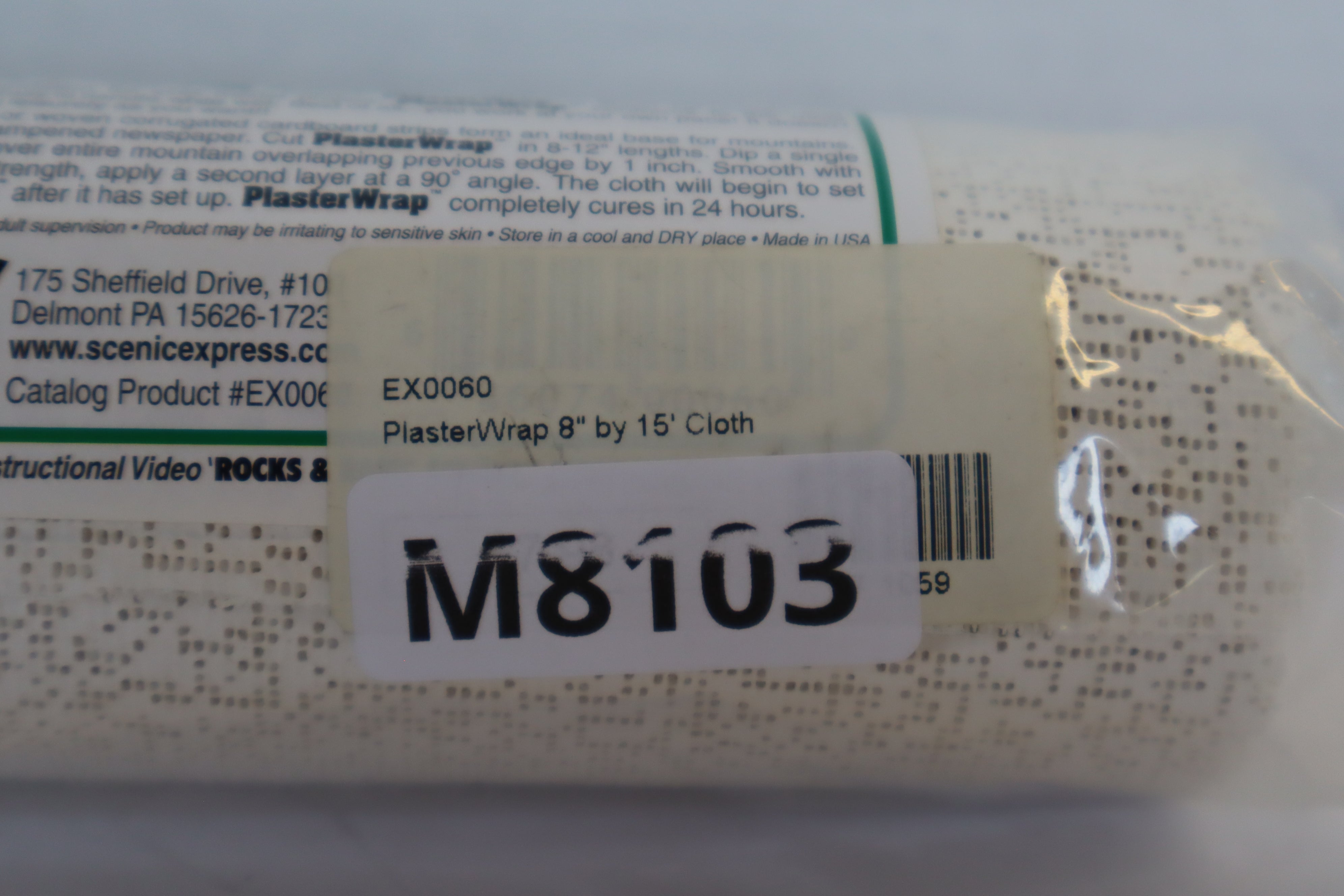 Scenic Express PlasterWrap 8 inches by 5 feet-Second hand-M8103