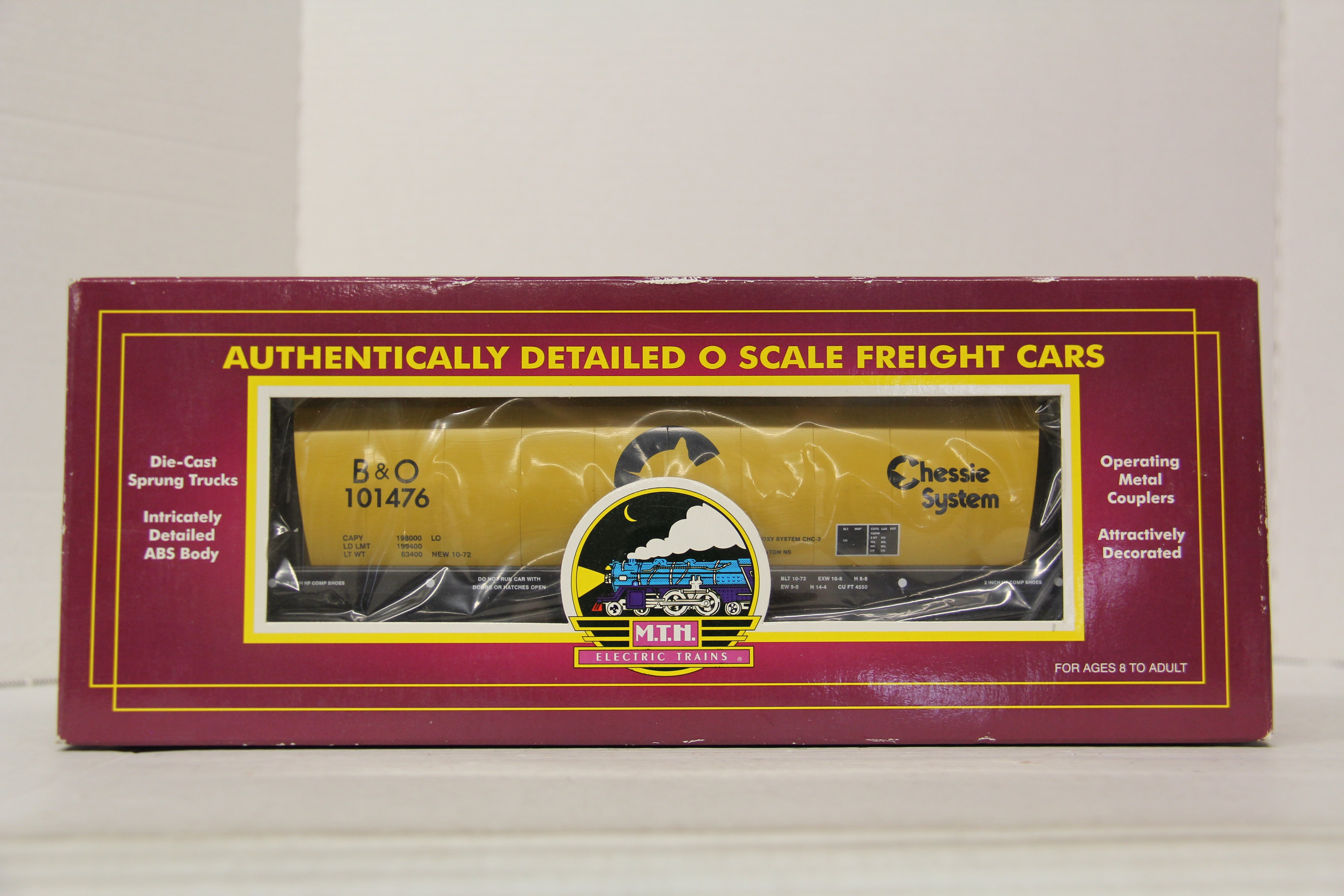 MTH 20-97405 Chessie 3 Bay Cylindrical Hopper Car-Second hand-M6645