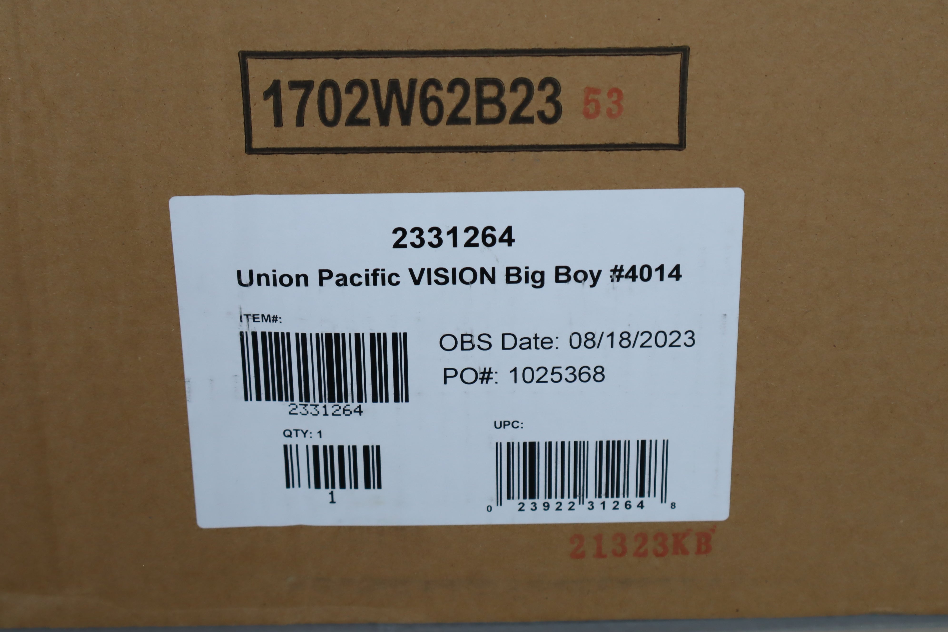 2024 Lionel 2331264 Union Pacific VISION Big Boy #4014-Second hand-M7907