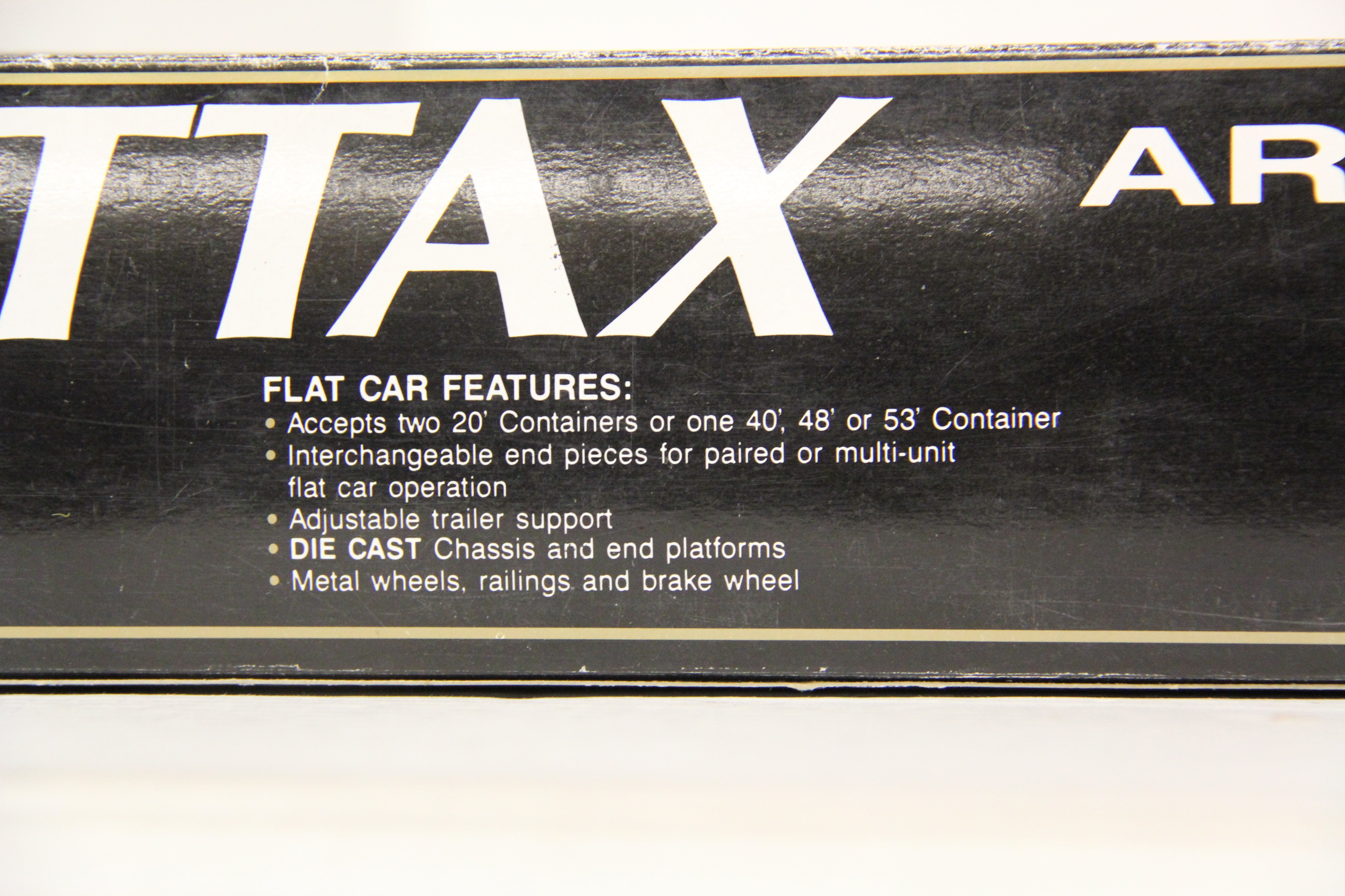 K Line K77023 Santa Fe TTAX Articulated Flat Cars w/ Tractor & Trailers 2-PAC-Second hand-M6653