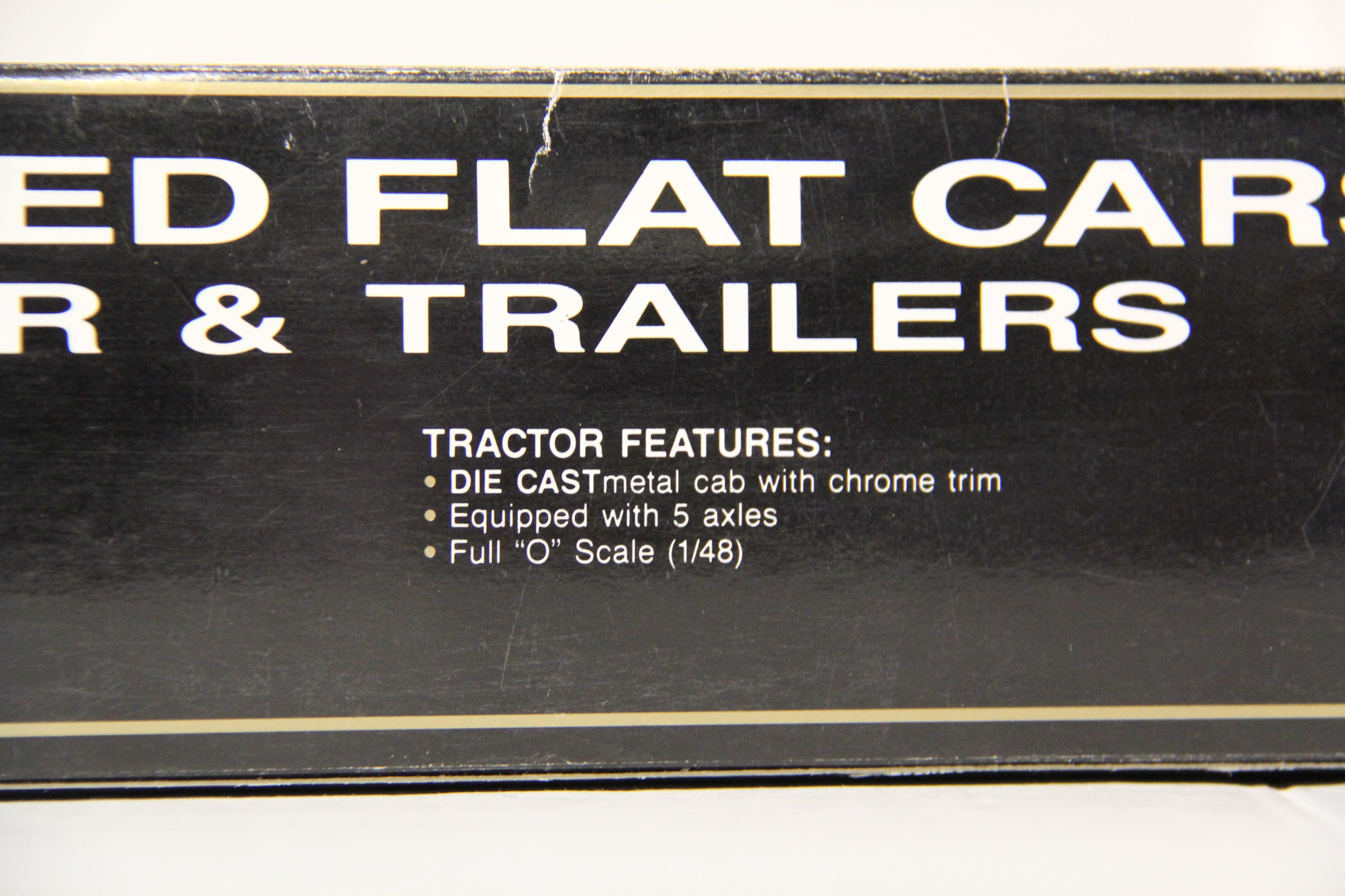 K Line K77023 Santa Fe TTAX Articulated Flat Cars w/ Tractor & Trailers 2-PAC-Second hand-M6653