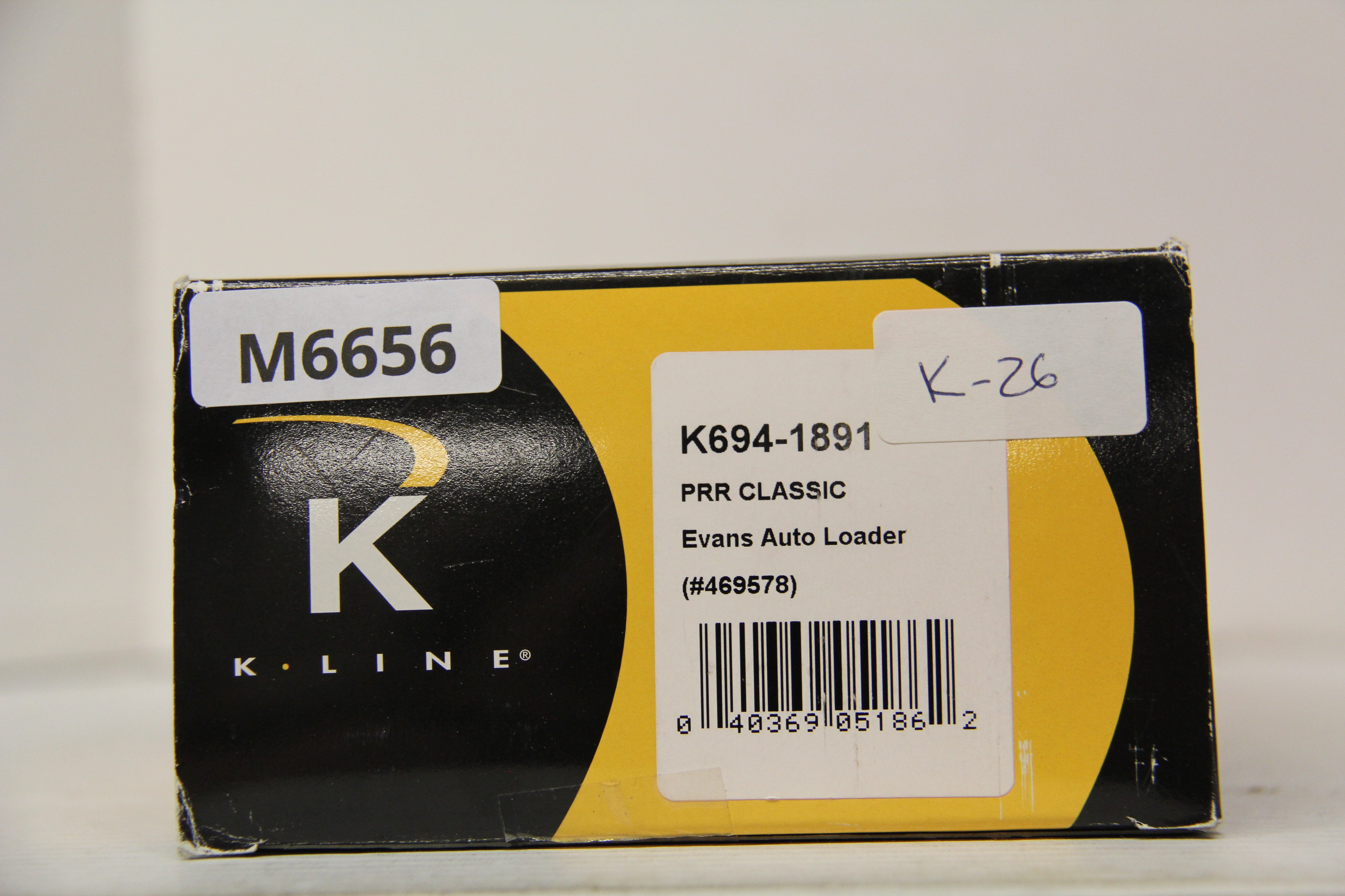 K Line K694-18911 PRR Classic Evans Auto Loader-Second hand-M6656