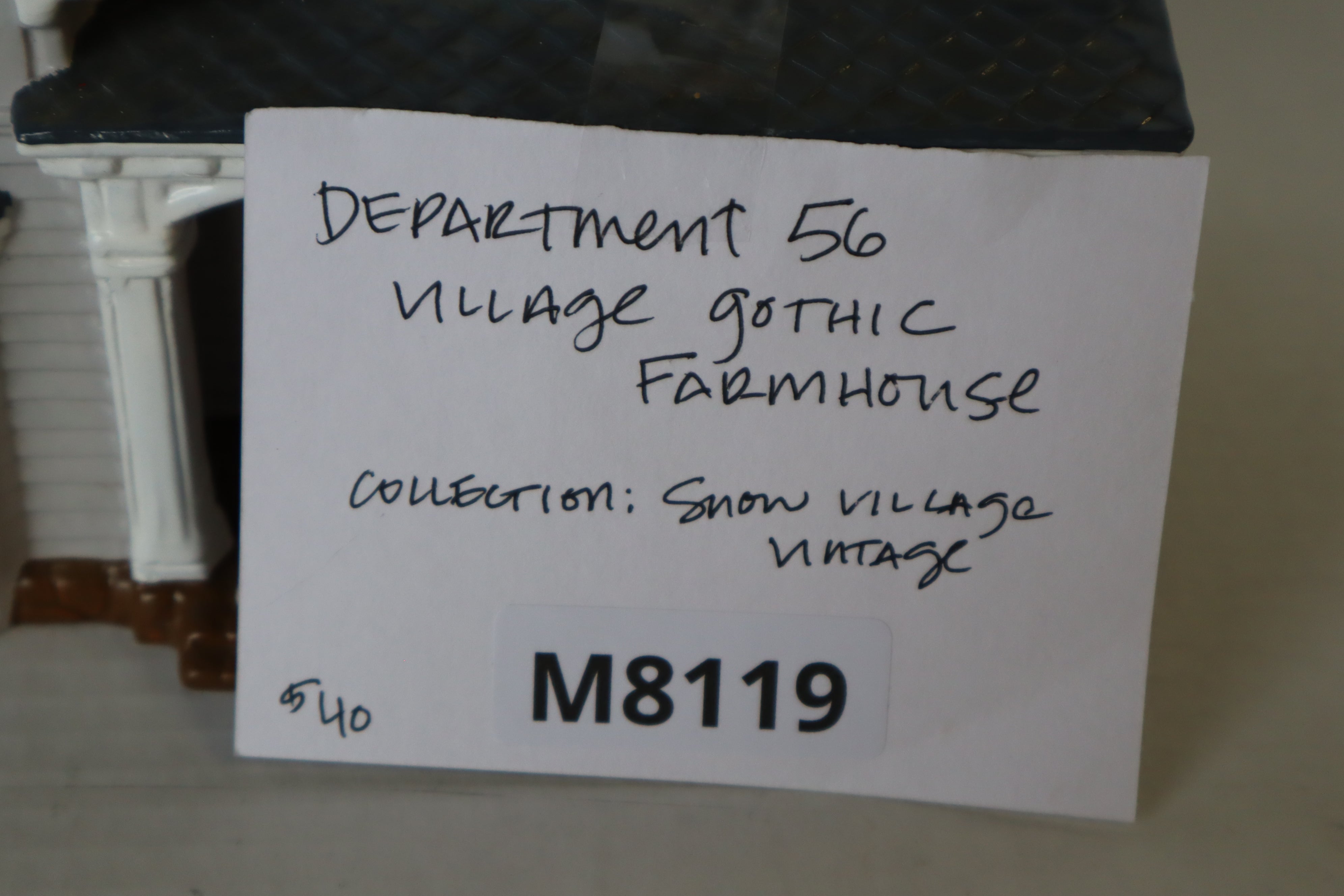 Department 56 Snow Village Vintage "Gothic Farmhouse-Second hand-M8119