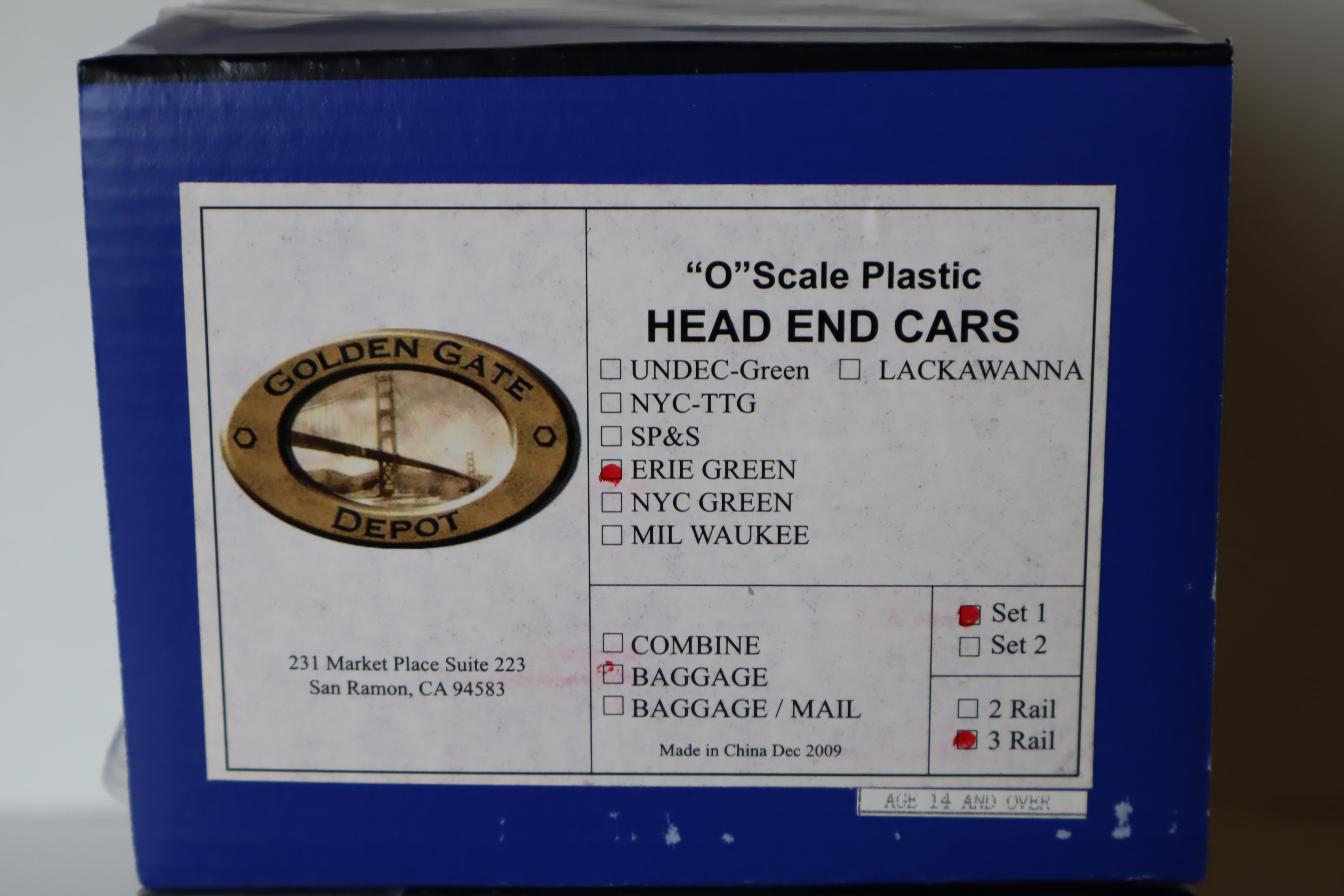 2009 Golden Gate Erie- Green Head End Cars-Second hand-M8126
