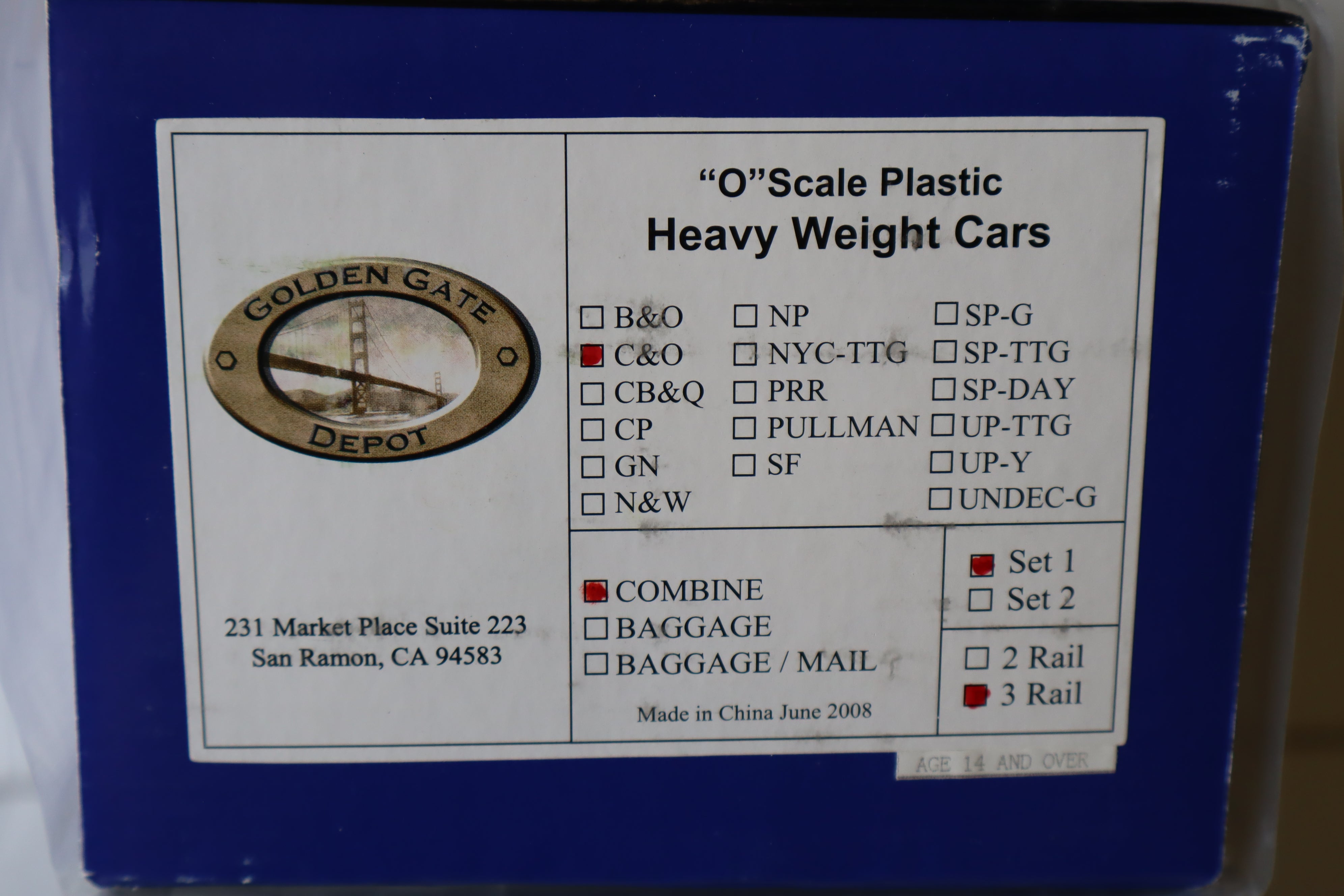 2008 Golden Gate Chesapeake & Ohio Heavyweight Cars-Second hand-M8127