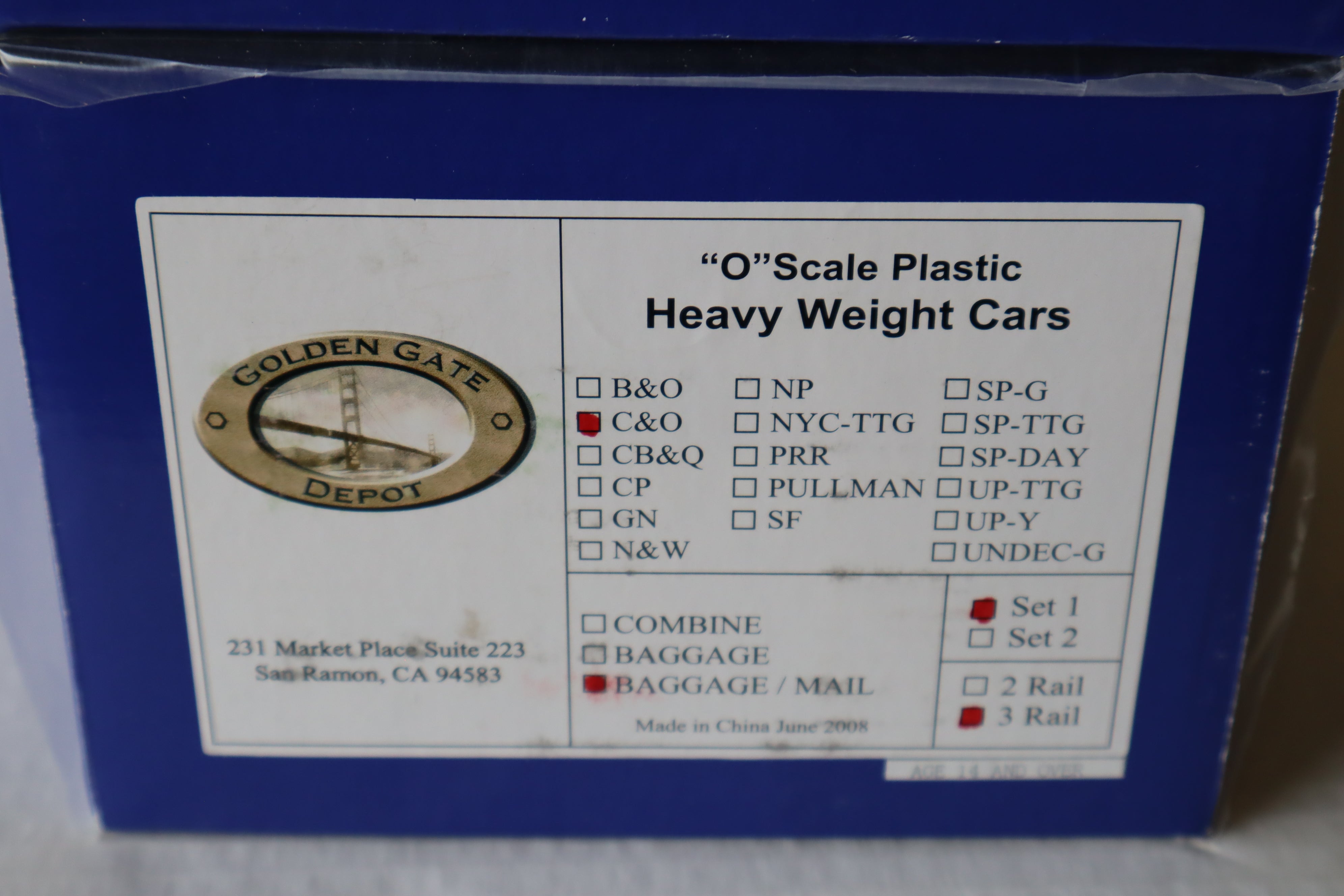 2008 Golden Gate Chesapeake & Ohio Heavyweight Cars-Second hand-M8127