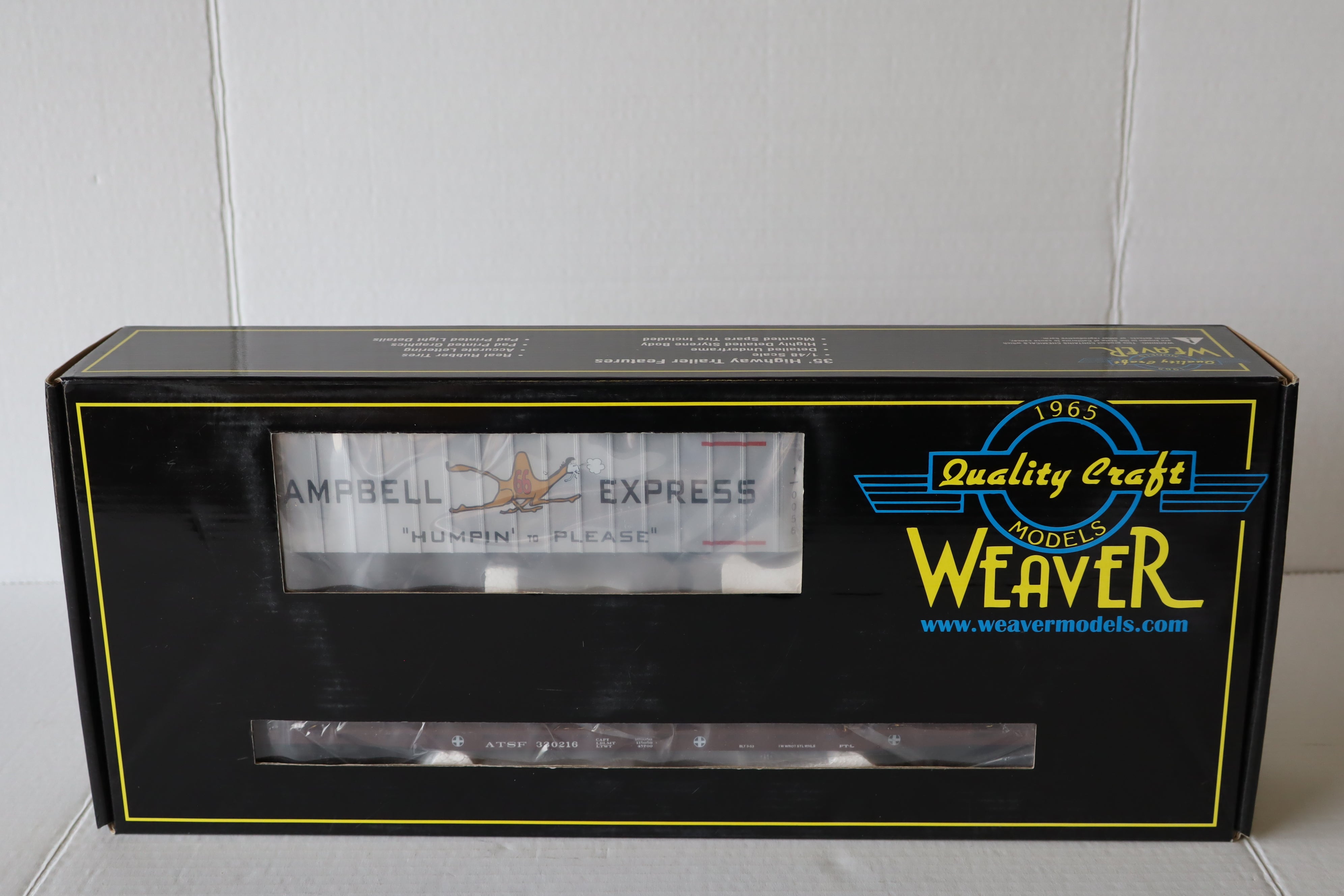 Weaver U23020 LD ATSF/ Campbell Express 50' Flat Car w/  35' Trailers #330216-Second hand-M8130