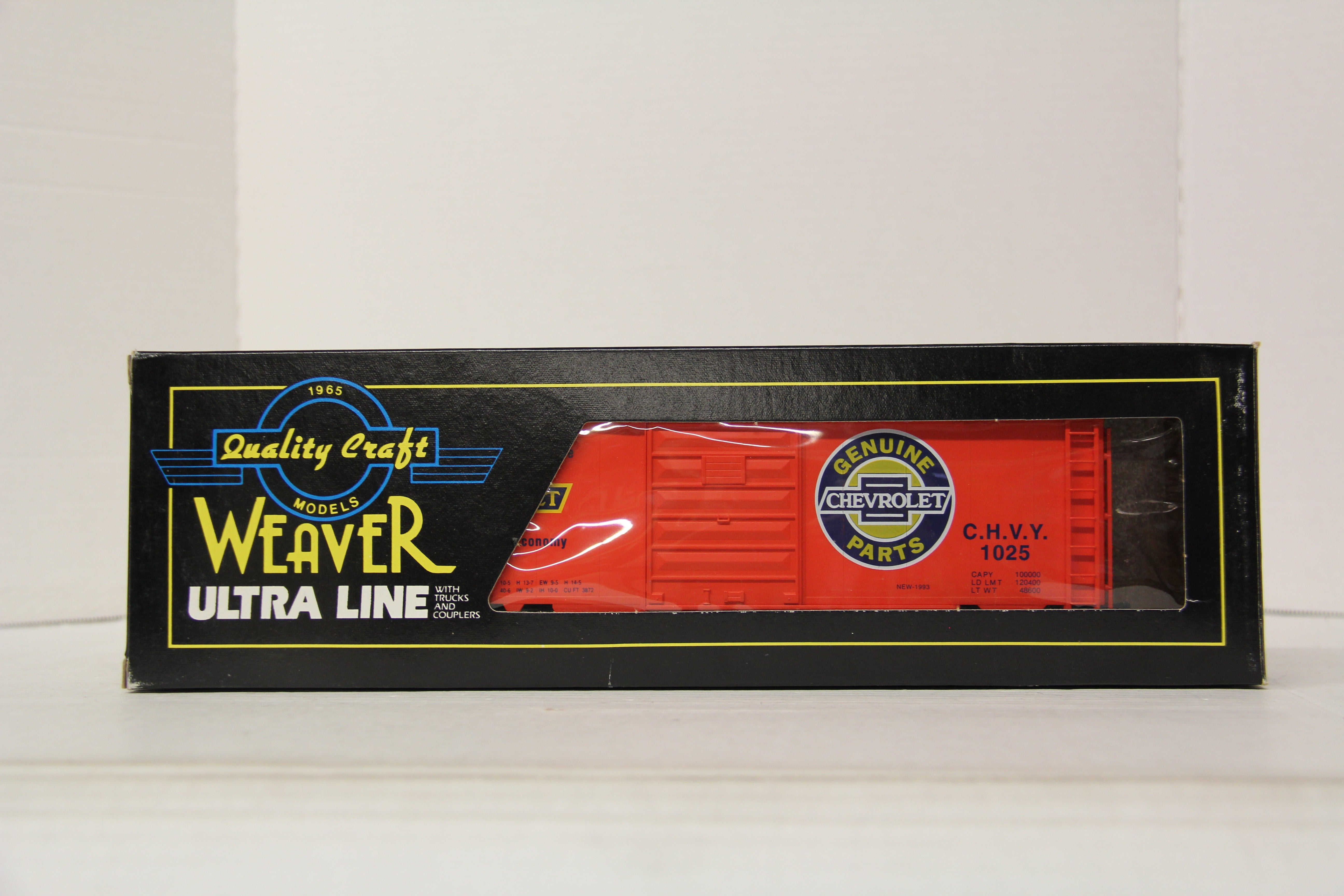 Weaver Chevrolet Genuine Parts PS-1 40' Boxcar #1025-Second hand-M6665