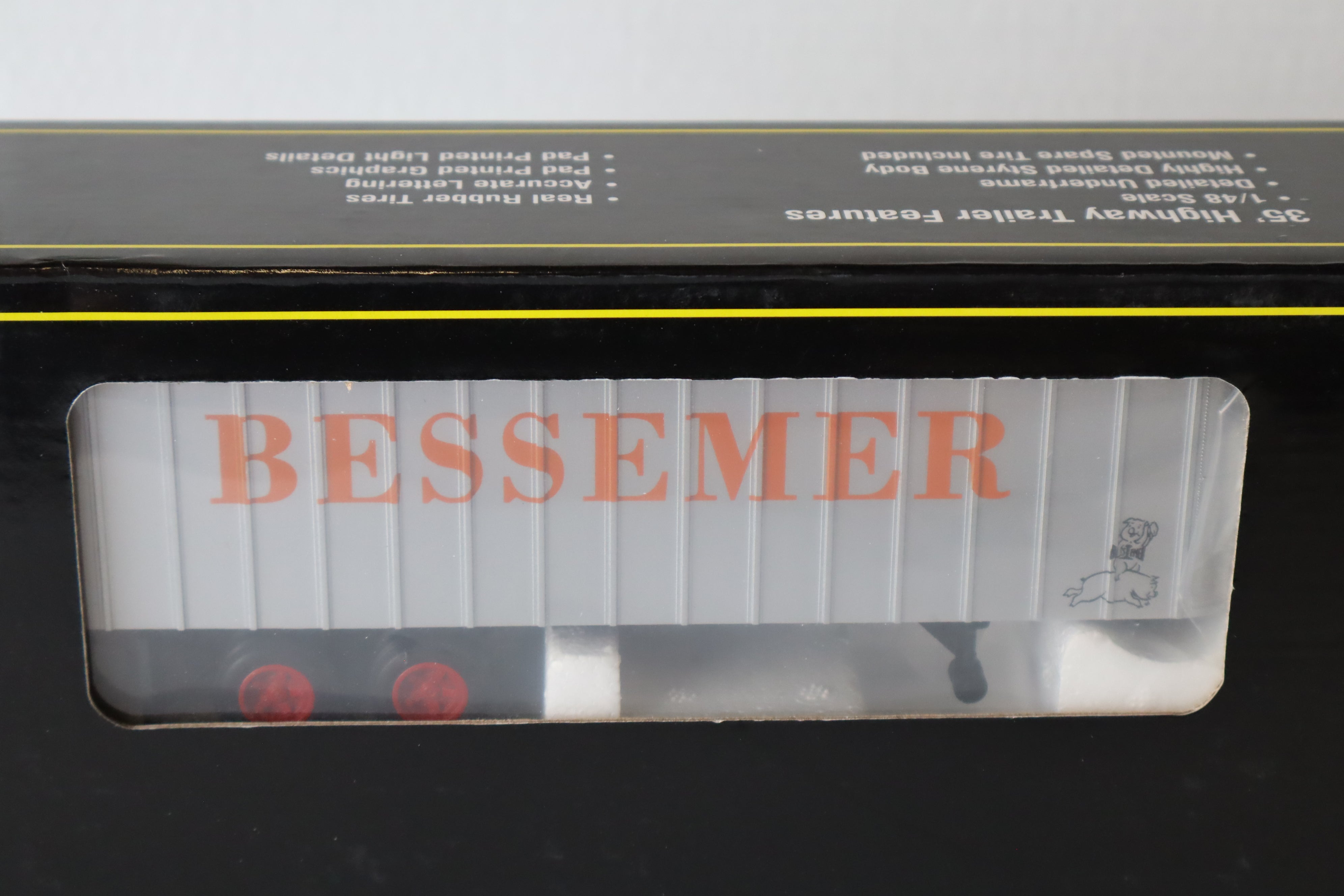Weaver CR001 LD B & LE/ Bessemer 50' Flat Car w/  35' Trailers #5409-Second hand-M8136