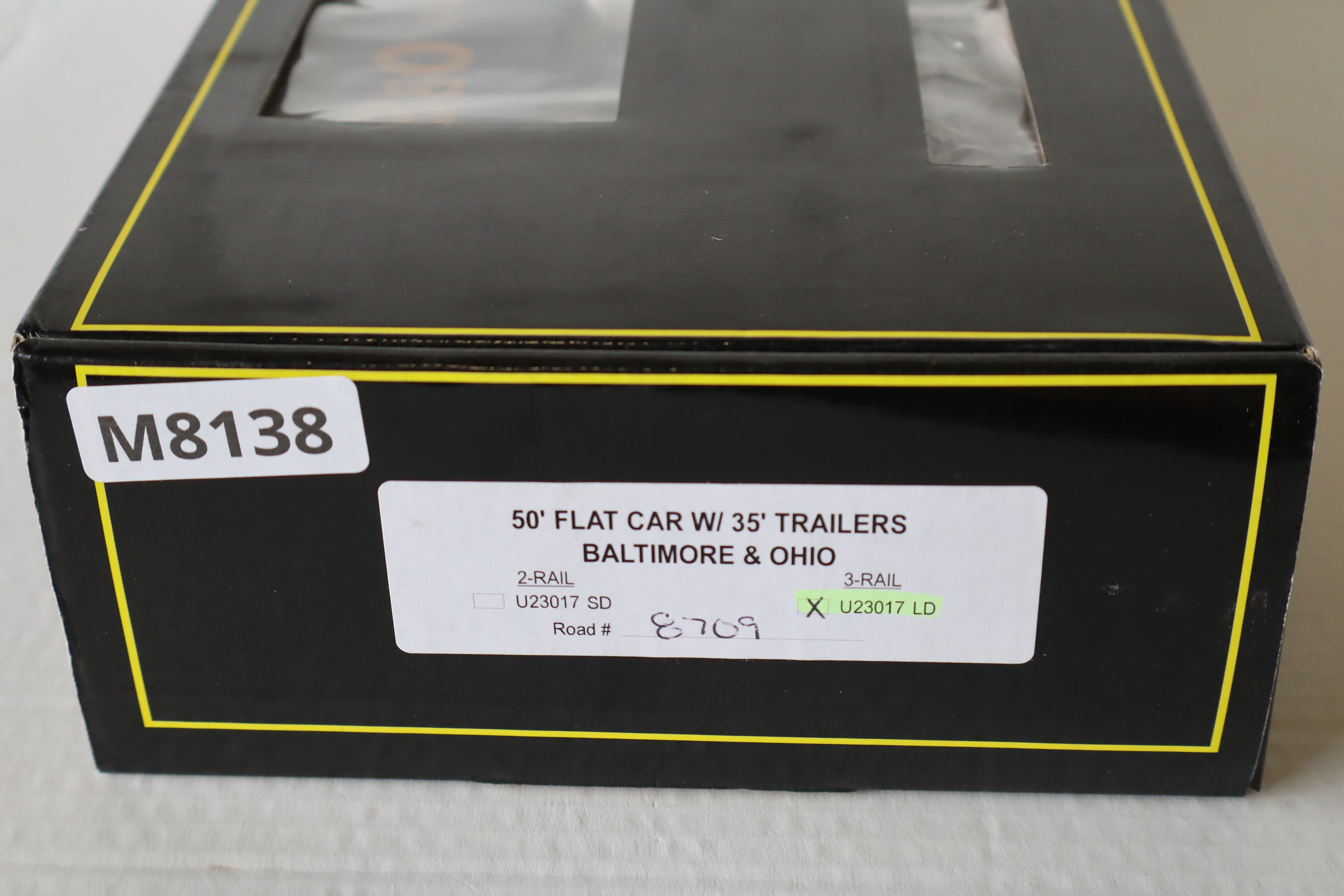 Weaver U23017 LD Baltimore & Ohio 50' Flat Car w/  35' Trailers #8709-Second hand-M8138