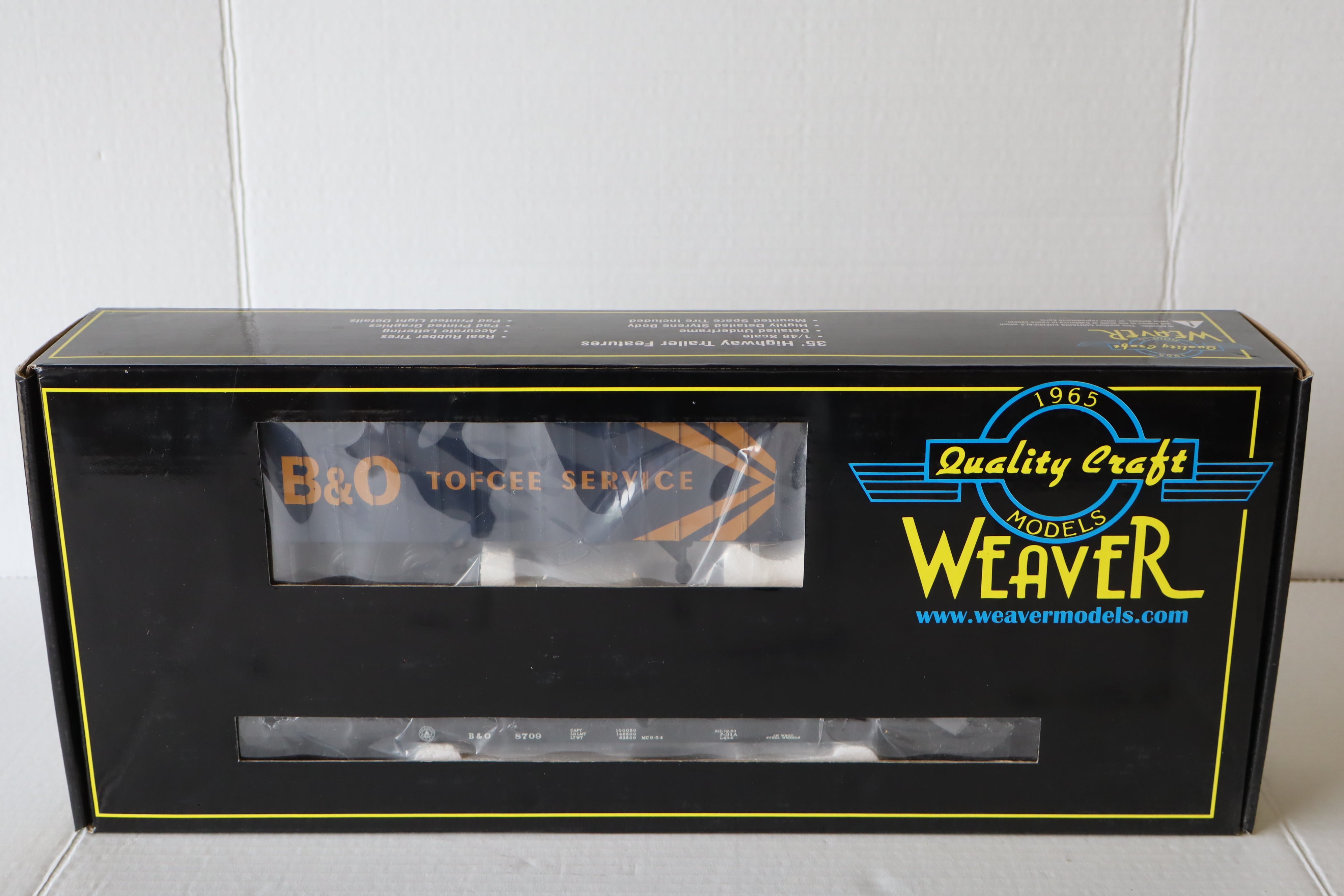 Weaver U23017 LD Baltimore & Ohio 50' Flat Car w/  35' Trailers #8709-Second hand-M8138
