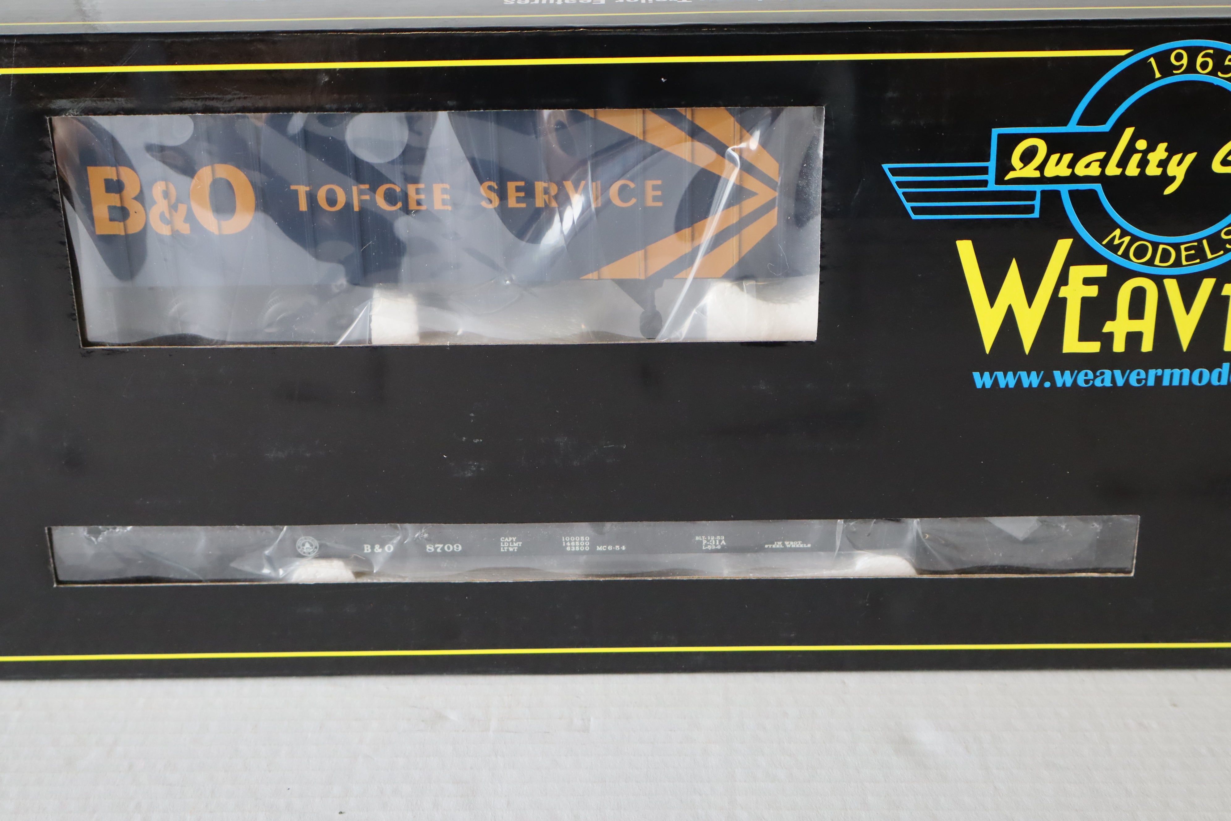 Weaver U23017 LD Baltimore & Ohio 50' Flat Car w/  35' Trailers #8709-Second hand-M8138