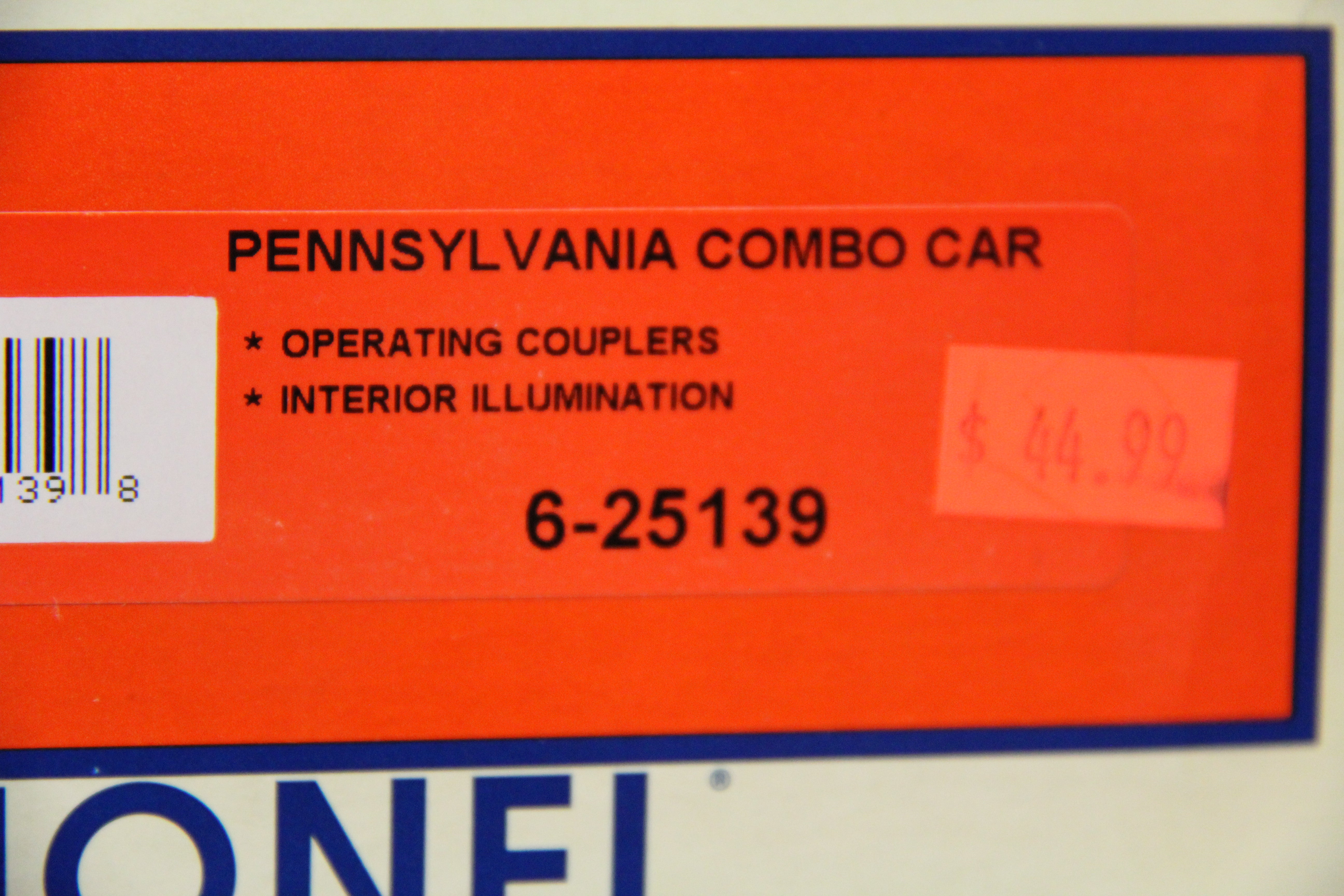 Lionel 6-25139 Pennsylvania Combo Car-Second hand-M2322