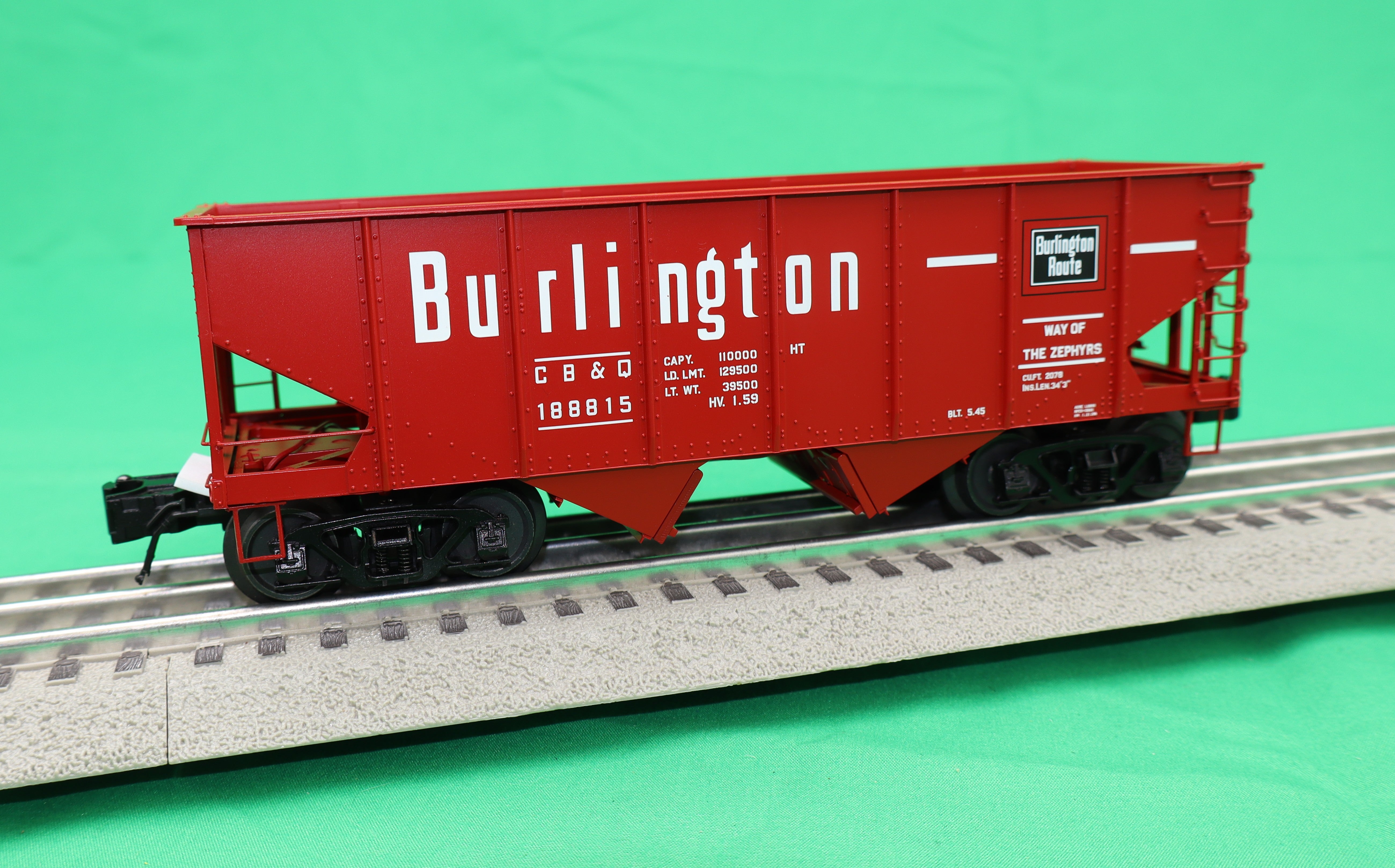 Atlas O 3005824 - Master - 55-Ton Coal Hopper “Chicago, Burlington & Quincy”